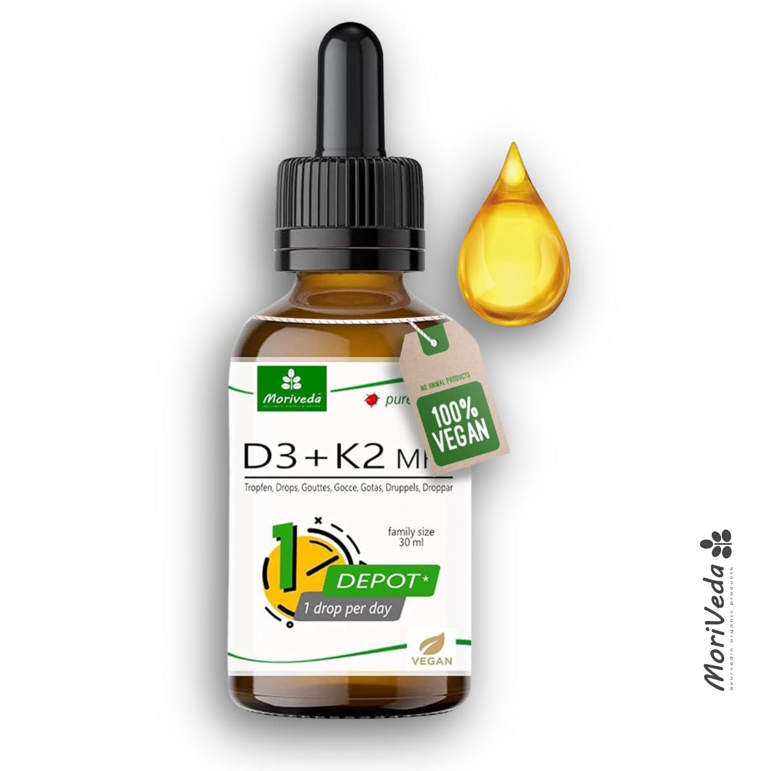 Vitamin D3 K2 Tropfen | 1000 I.e. + 20 Μg Mk7 Pro Natürliches Aus Flechten Vegan Moriveda 50 Ml, 1700 Vitamin D3 K2 Tropfen | 1000 I.e. + 20 Μg Mk7 Pro Natürliches Aus Flechten Vegan Moriveda 50 Ml, 1700 von Etsy - AMTECTrading