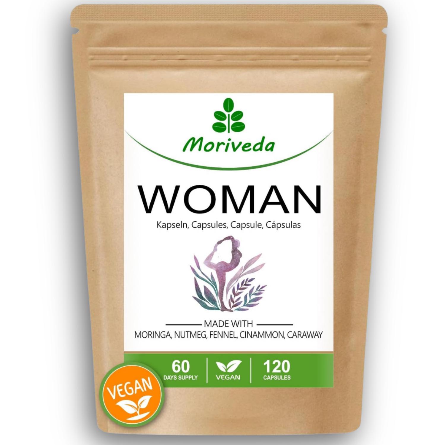 Woman Kapseln | 500 Mg Abgestimmte Frauen-Mischung Moringa Oleifera, Zimt, Kümmel, Fenchel Und Muskatnuss Vegan Moriveda 120 Stück Woman Kapseln | 500 Mg Abgestimmte Frauen-Mischung Moringa Oleifera, Zimt, Kümmel, Fenchel Und Muskatnuss Vegan Moriveda 120 Stück von Etsy - AMTECTrading
