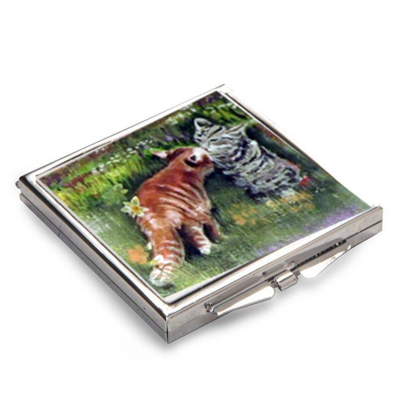 Küssende Katzen Taschenspiegel von Etsy - ARTMINISTER