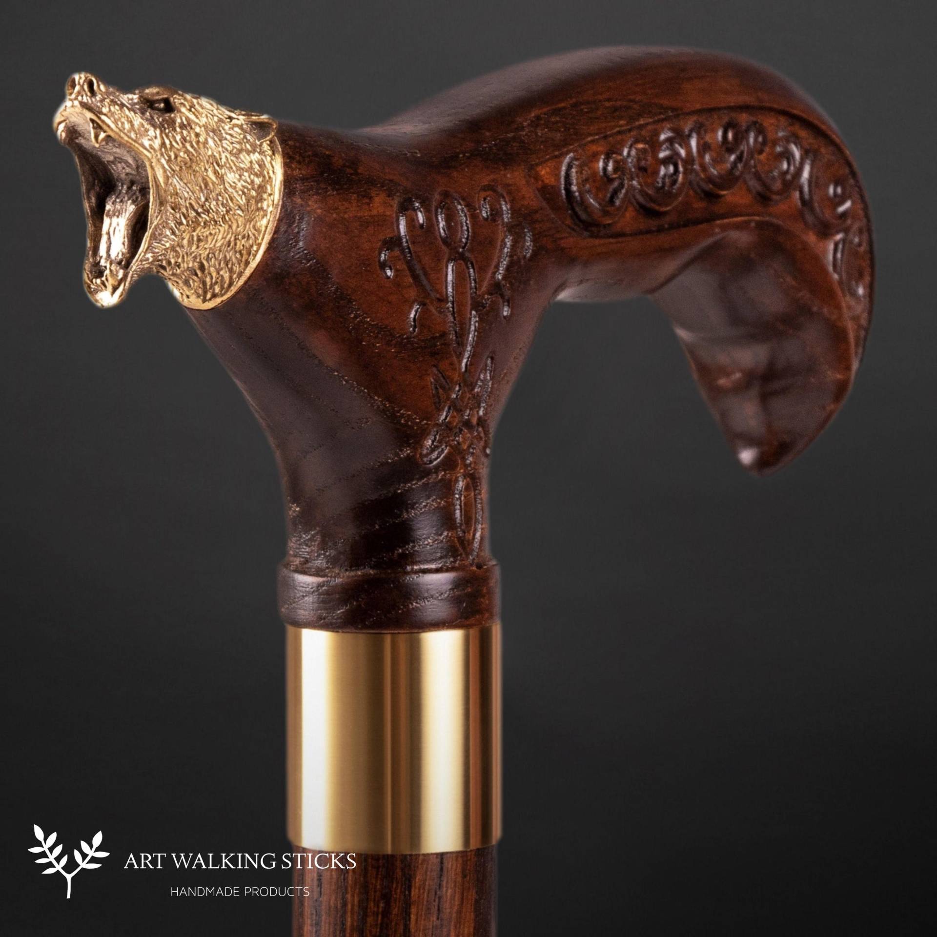Bär Luxus Gehstock Für Männer, Cooler Fasionable Griff Messing Bärenkopf Geschenk Ihn von Etsy - ARTWalkingSticks