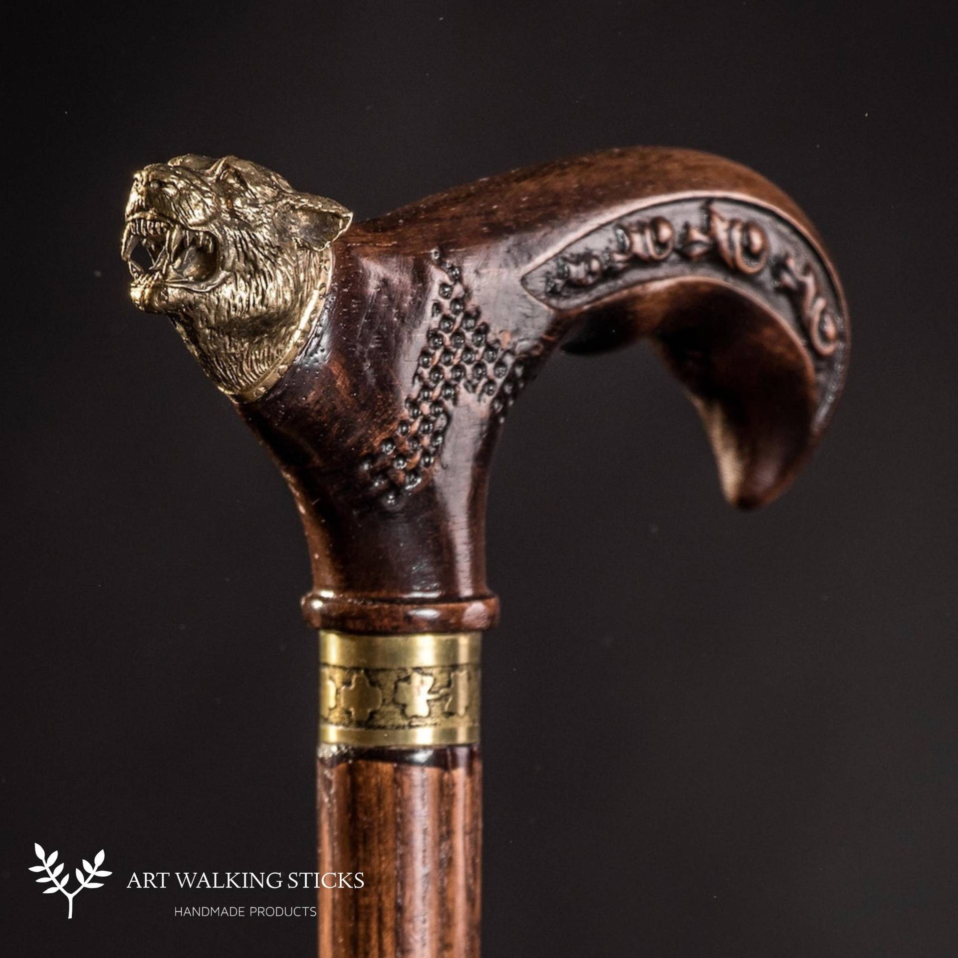 Vip Panther Gehstock Holzstock Holz Gehstöcke Holz von Etsy - ARTWalkingSticks