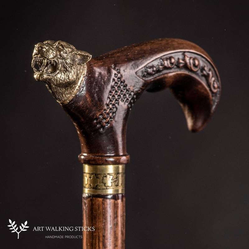 Vip Panther Gehstock Holzstock Holz Gehstöcke Holz von Etsy - ARTWalkingSticks