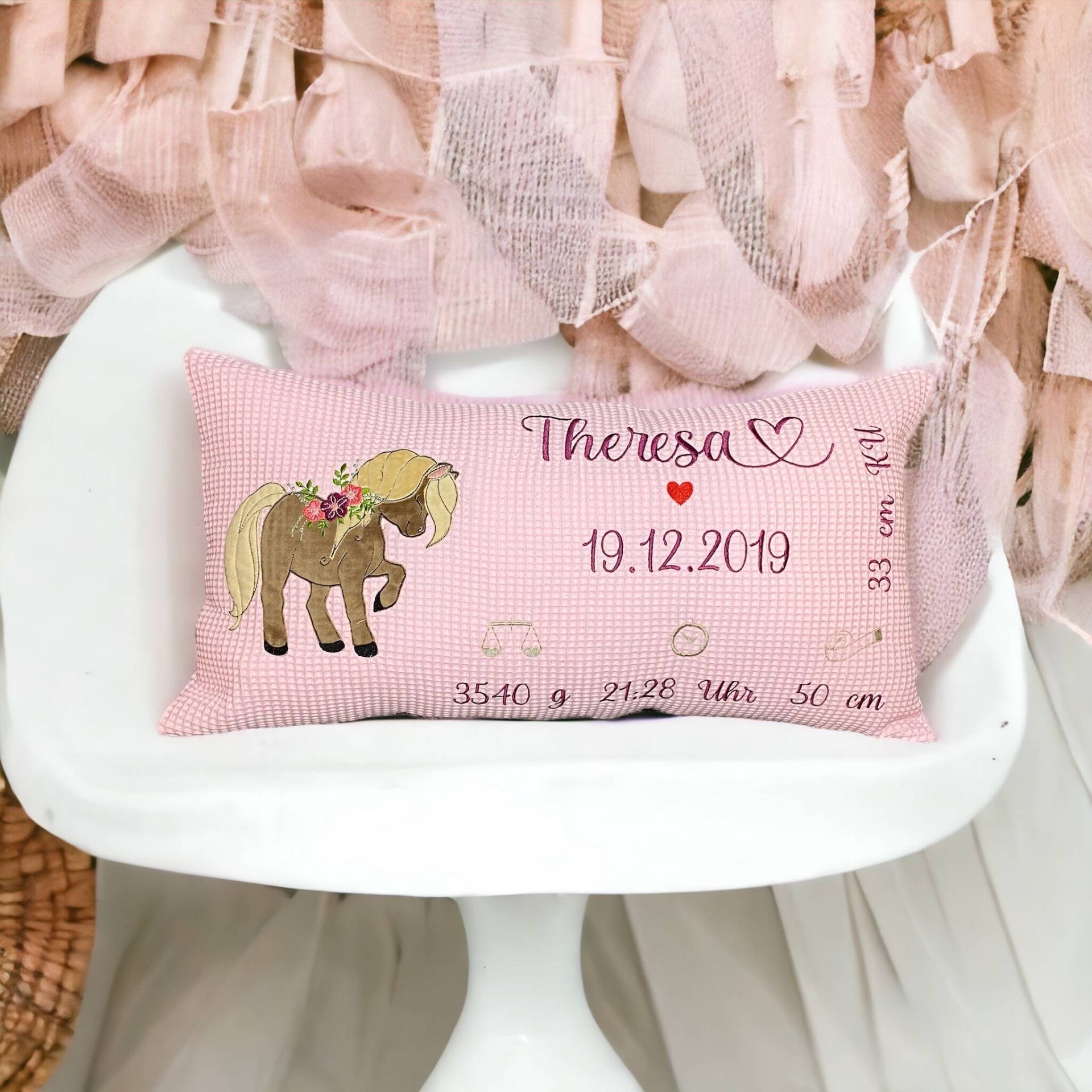 Geburtskissen - Echtmaß | Gewicht, Größe Geschenk Zur Geburt Taufe 18 Geburtstag Kommunion U-Heft Uheft -Nachtlicht von Etsy - ASKreativManufaktur