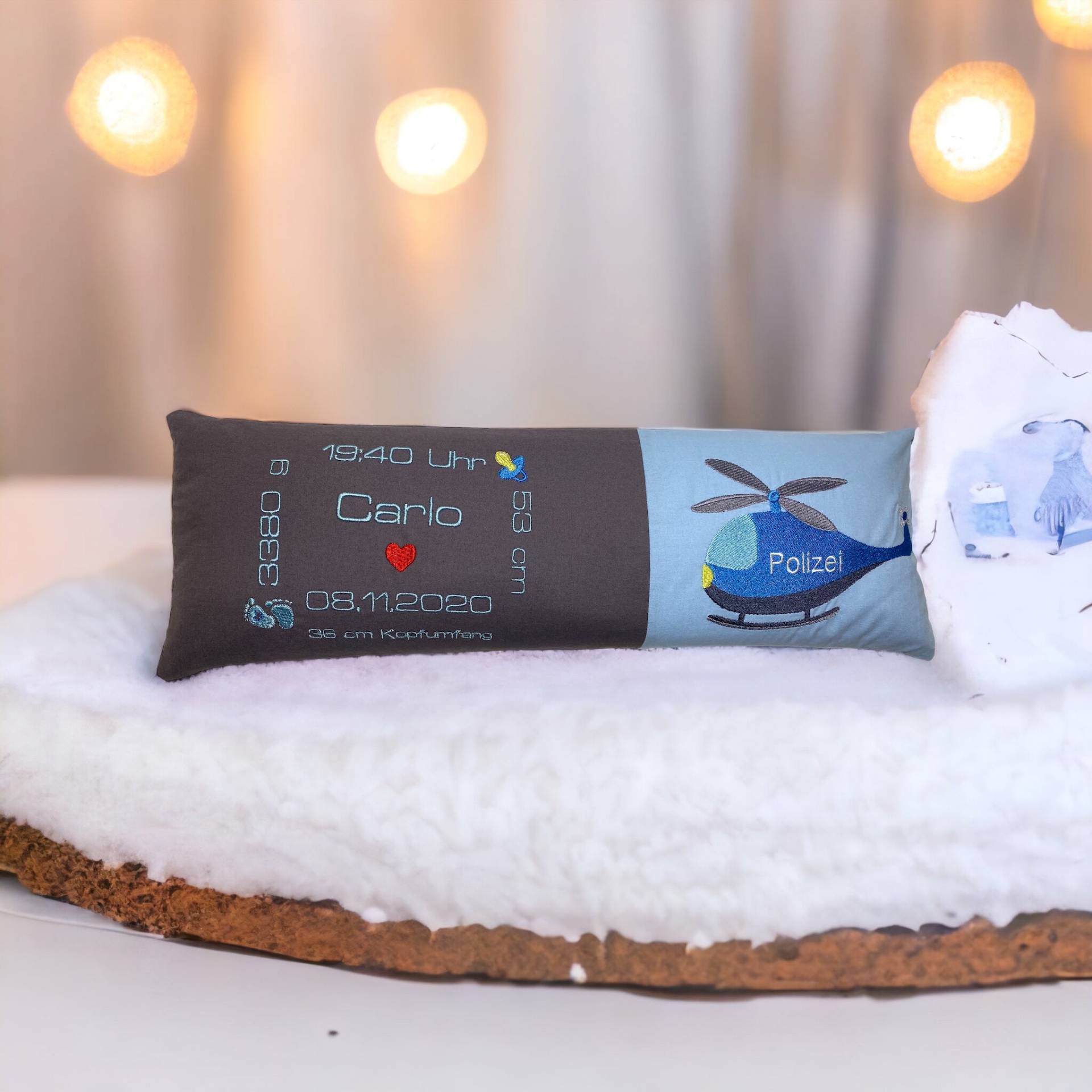 Geburtskissen - Echtmaß | Gewicht, Größe Geschenk Zur Geburt Taufe 18 Geburtstag Kommunion U-Heft Uheft -Nachtlicht von Etsy - ASKreativManufaktur