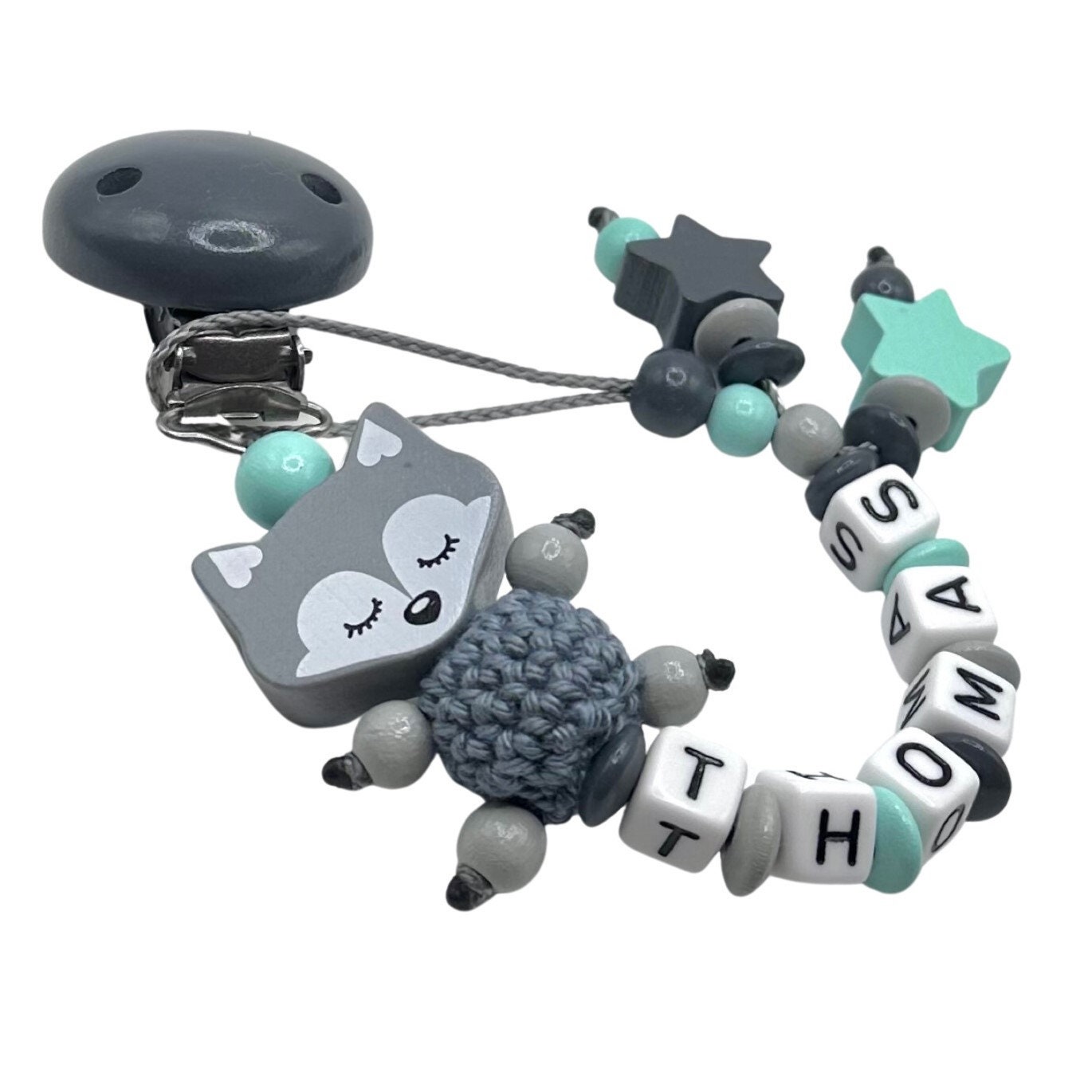 Schnullerkette Mit Namen | Personalisiert Für Mädchen Und Jungen Fuchs Schläft Sternchen Schnullerkette Mit Namen | Personalisiert Für Mädchen Und Jungen Fuchs Schläft Sternchen von Etsy - AVHEnterprise