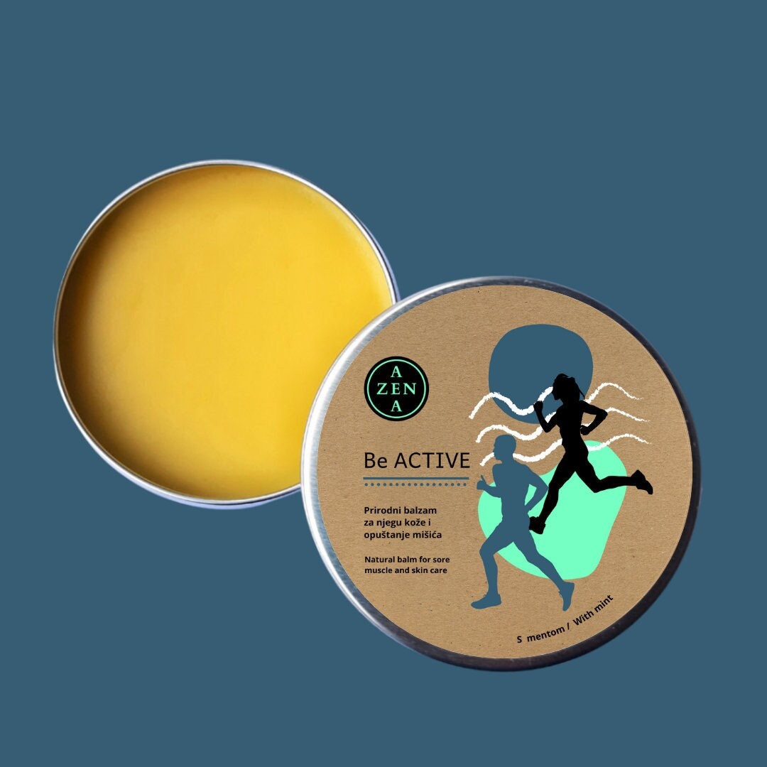 Kräuter Körperbalsam Be Active - Mit Minze von Etsy - AZENANaturalSkinCare