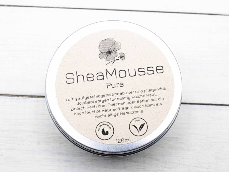 Körperbutter | Sheabutter Aufgeschlagen Sheasahne Sheamousse Mit Jojobaöl Ohne Duft Gegen Trockene, Rissige Haut von Etsy - AbsolutSeife