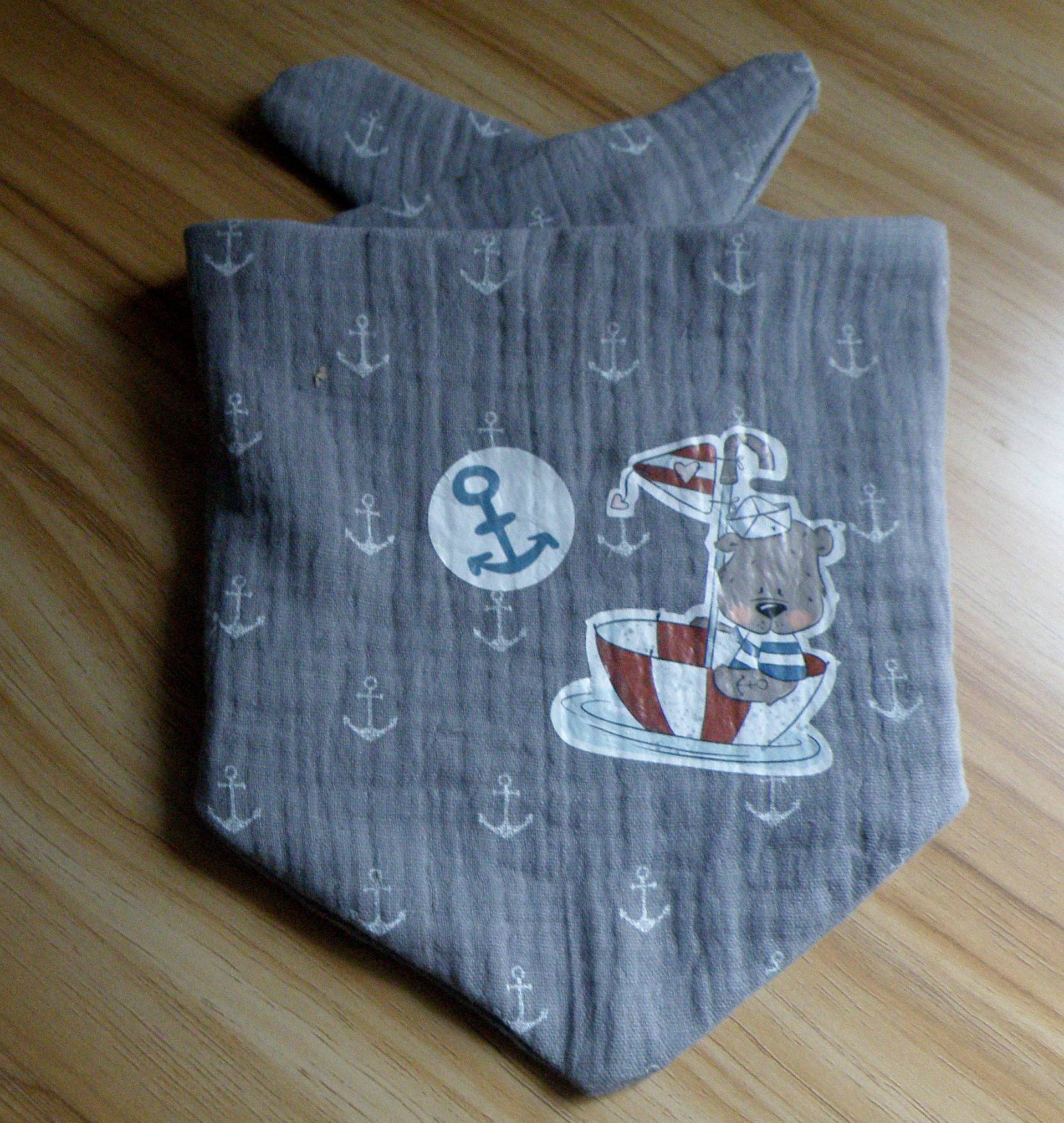 Babyhalstuch Maritim/Musselin Tuch Dreiecktuch Schmusetuch Spucktuch von Etsy - AccessoiresByMarja