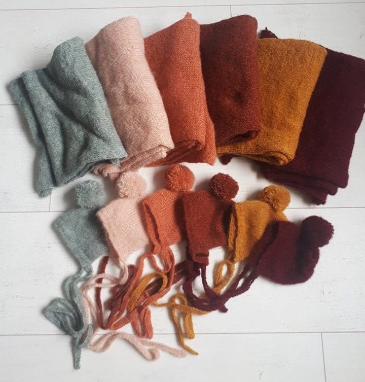 Neugeborenen Requisiten, Newborn Outfit, Set, Wraps, Baby Wrap, Foto Photo Prop, Fotografie Mütze, Alpaka Und Seide von Etsy - Adaphotoprops