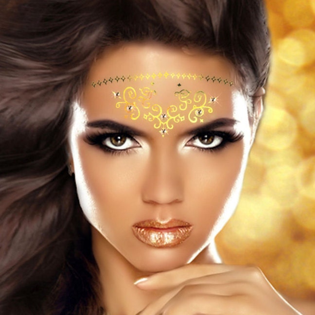 Addttoo Brand New Anhänger Design Gold Temporäre Tattoo Mit Klaren Swarovski Kristallen. Tiara Gesichtsschmuck Addttoo Brand New Anhänger Design Gold Temporäre Tattoo Mit Klaren Swarovski Kristallen. Tiara Gesichtsschmuck von Etsy - Addttoo