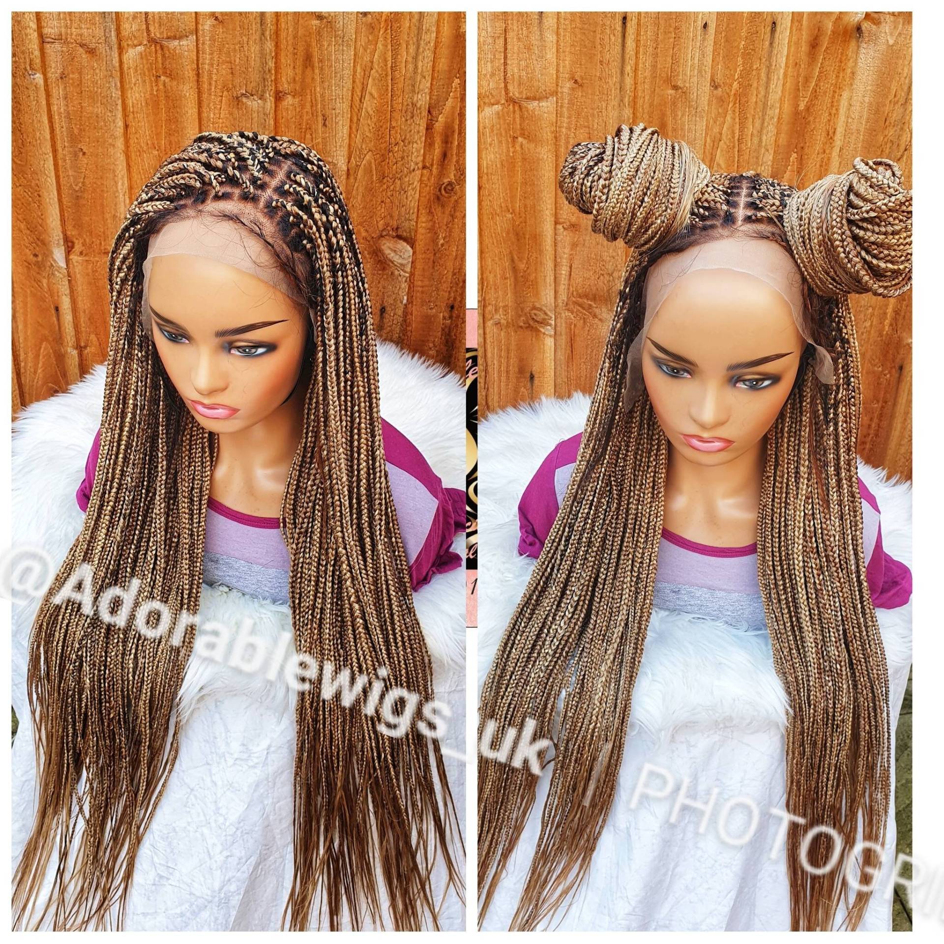 Handmade Braided Frontal Knotless Braids Wig in Mixed Colours /Wigs For Black Women Handmade Braided Frontal Knotless Braids Wig in Mixed Colours /Wigs For Black Women von Etsy - Adorablewigsuk