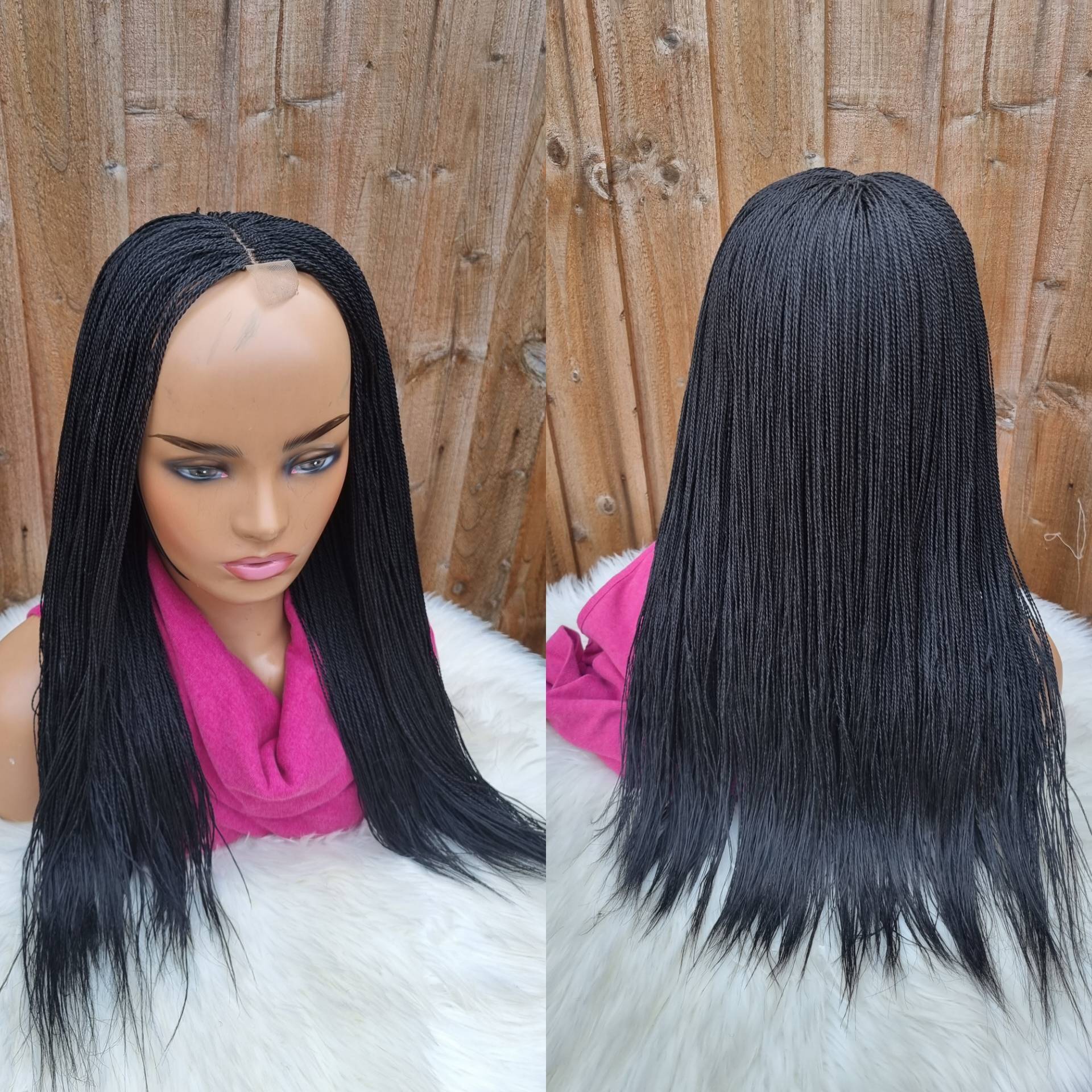 Handmade Braided Micro Twist /Tiny /Senegalese Wig 22 Inch Colour 1 von Etsy - Adorablewigsuk
