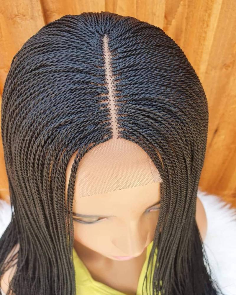 Handmade Braided Micro Twist Wig 26Inch | Black von Etsy - Adorablewigsuk