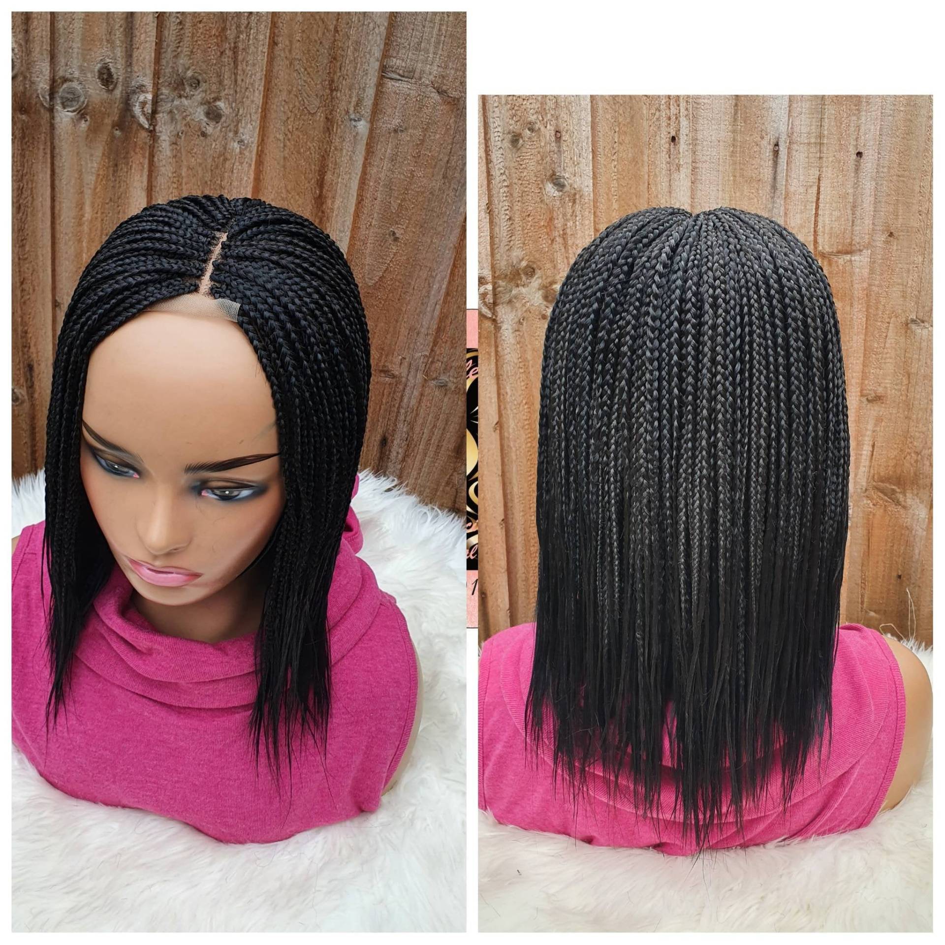 Handmade Braided Short Feathers Wig /Short Braids /Center Part Color 1 /14 Inch | Ready To Ship Handmade Braided Short Feathers Wig /Short Braids /Center Part Color 1 /14 Inch | Ready To Ship von Etsy - Adorablewigsuk