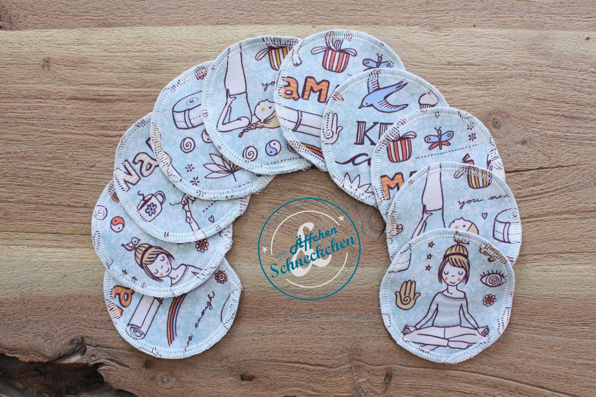 10 Bio Abschminkpads | Motiv - Mehrweg Waschbar- Waschlappen Kosmetiktuch Yoga Namaste Zerowaste 10 Bio Abschminkpads | Motiv - Mehrweg Waschbar- Waschlappen Kosmetiktuch Yoga Namaste Zerowaste von Etsy - AeffchenSchneckchen
