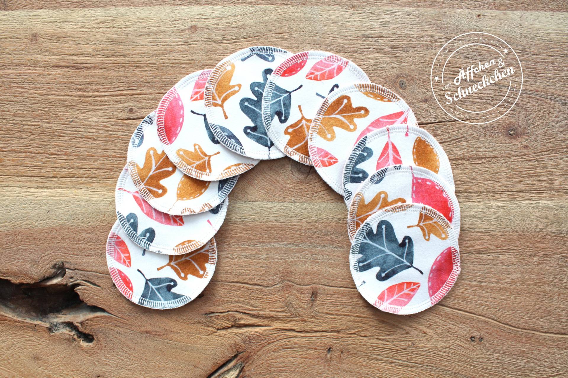 10 Bio Abschminkpads | Motiv - Waschlappen Kosmetiktuch Mehrweg Nachhaltig Zerowaste Waschbar Herbstlaub Herbstwald von Etsy - AeffchenSchneckchen