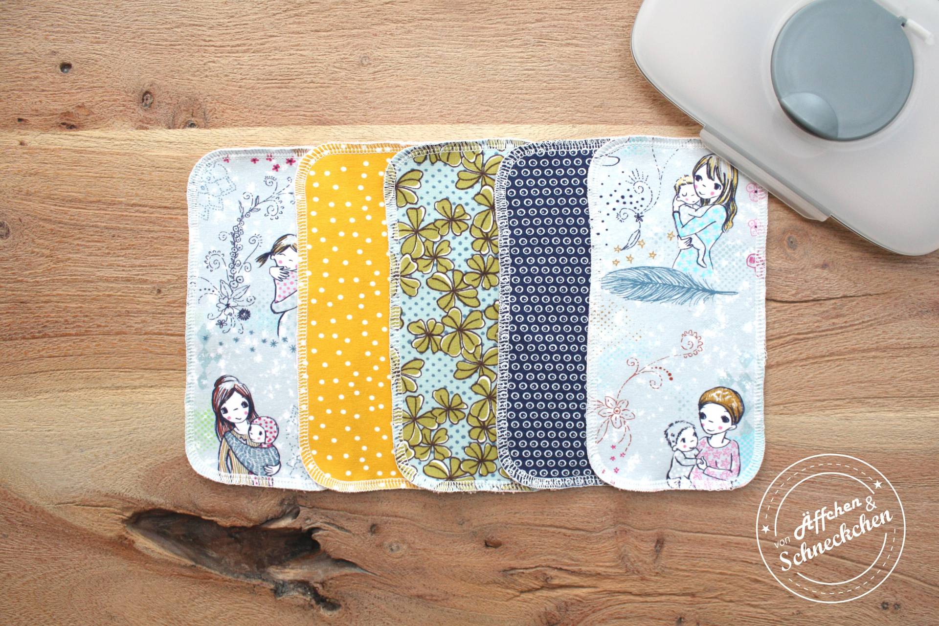 5 Bio Mehrweg Feuchttücher - Waschlappen Familienglück Kleeblatt Kinderliebe Mamaglück Zerowaste Lesswaste 5 Bio Mehrweg Feuchttücher - Waschlappen Familienglück Kleeblatt Kinderliebe Mamaglück Zerowaste Lesswaste von Etsy - AeffchenSchneckchen