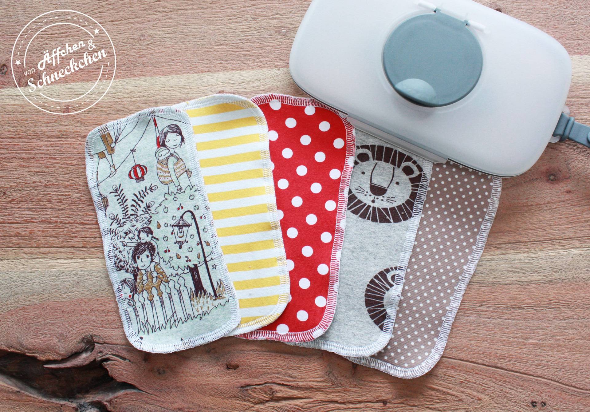 5 Bio - Mehrweg Feuchttücher Waschlappen Tragemama Zerowaste von Etsy - AeffchenSchneckchen
