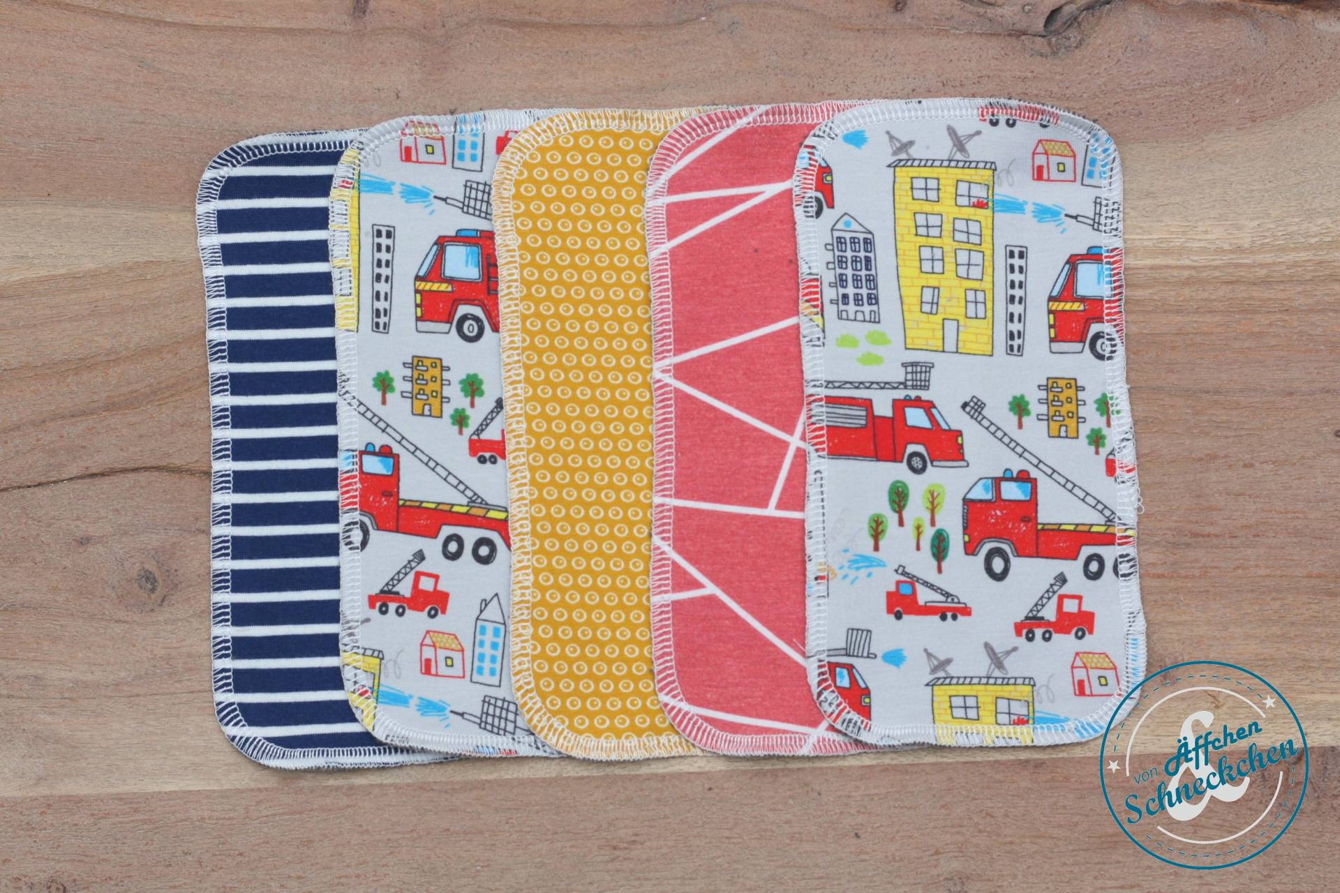5 Mehrweg Feuchttücher - Waschlappen Lesswaste Zerowaste Babytuch Feuerwehr Autos Bunt 5 Mehrweg Feuchttücher - Waschlappen Lesswaste Zerowaste Babytuch Feuerwehr Autos Bunt von Etsy - AeffchenSchneckchen