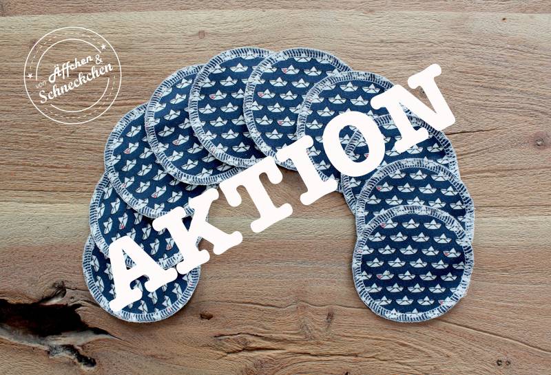 Aktion 10 Bio Abschminkpads | Motiv - Mehrweg Waschbar- Waschlappen Kosmetiktuch Zerowaste von Etsy - AeffchenSchneckchen
