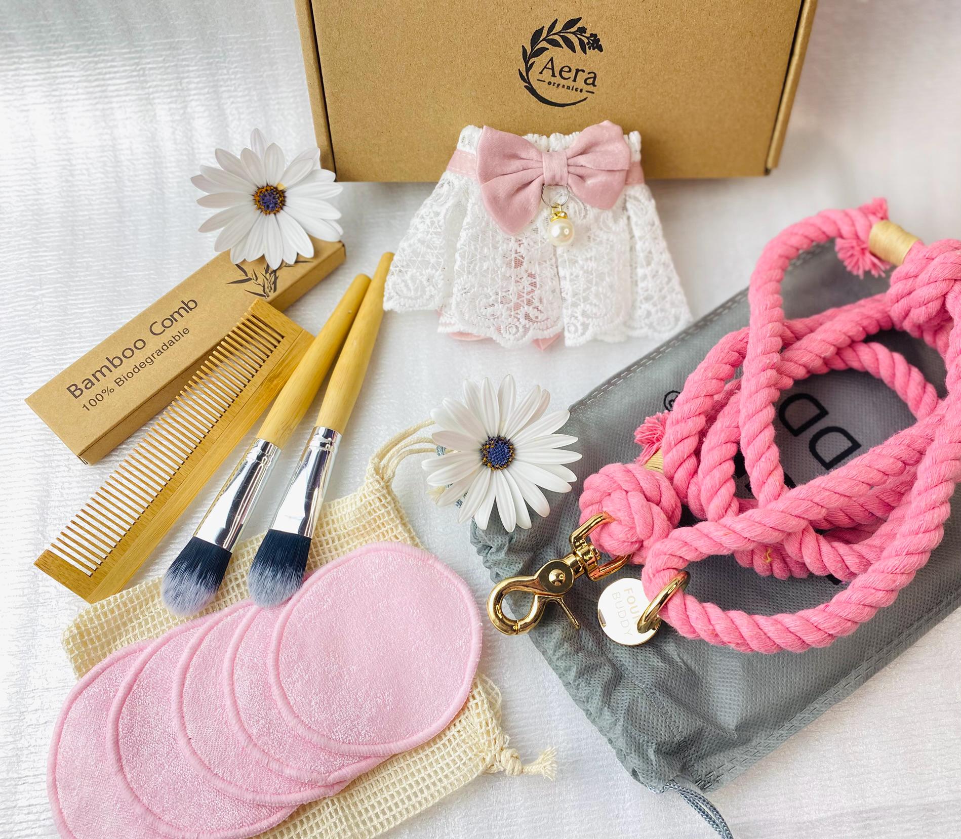 Bambus Kamm, Waschbare Abschminkpads & Pinsel Set | Hundeleine, Hunde Fliege Halstuch Nachhaltiges Geschenk Für Tierliebhaber von Etsy - Aeraorganics