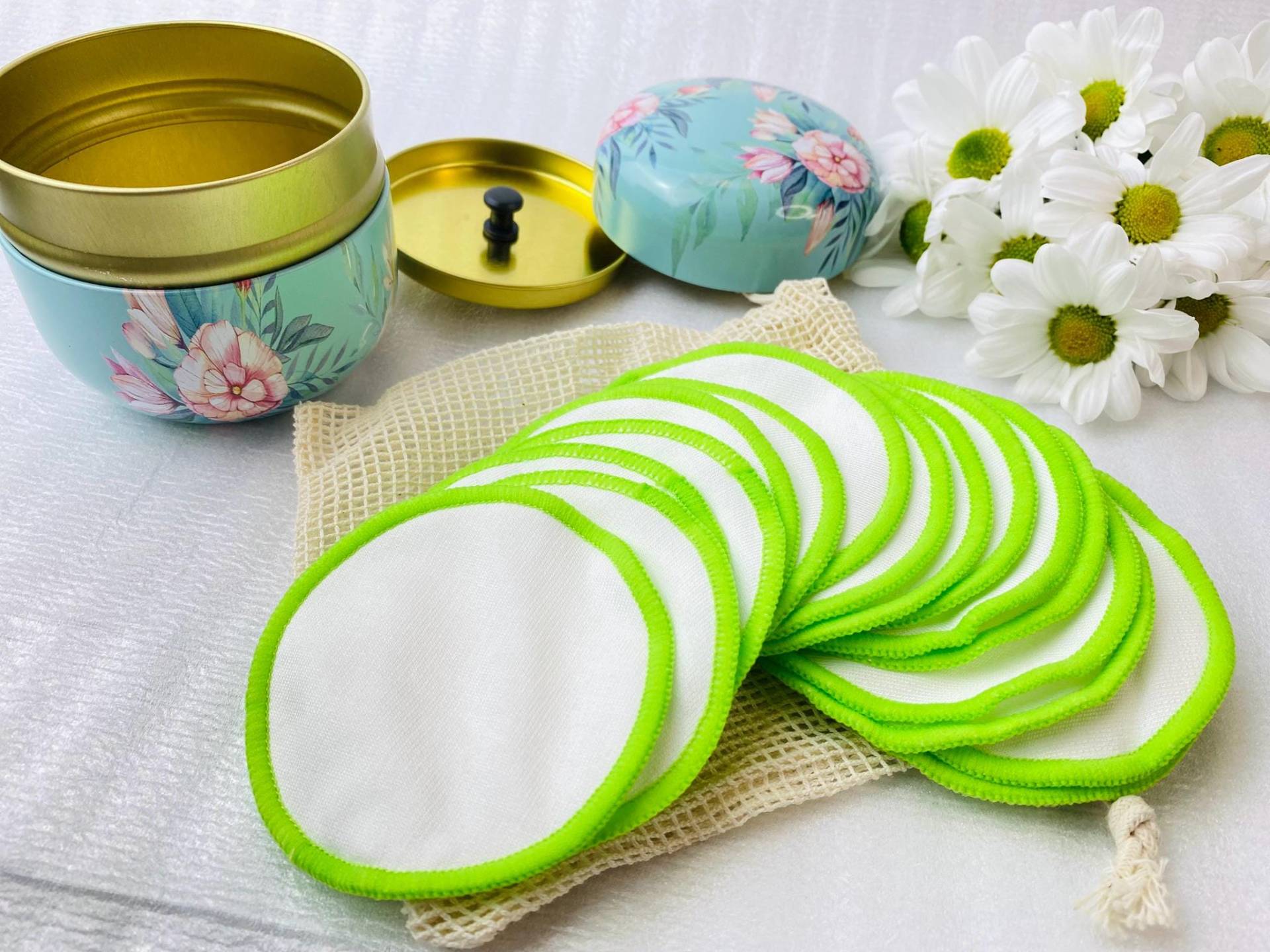 Wiederverwendbare Make-Up-Entferner-Pads Mit Netzbeutel Und Aufbewahrungsglas | Umweltfreundlich, Tierversuchsfrei von Etsy - Aeraorganics