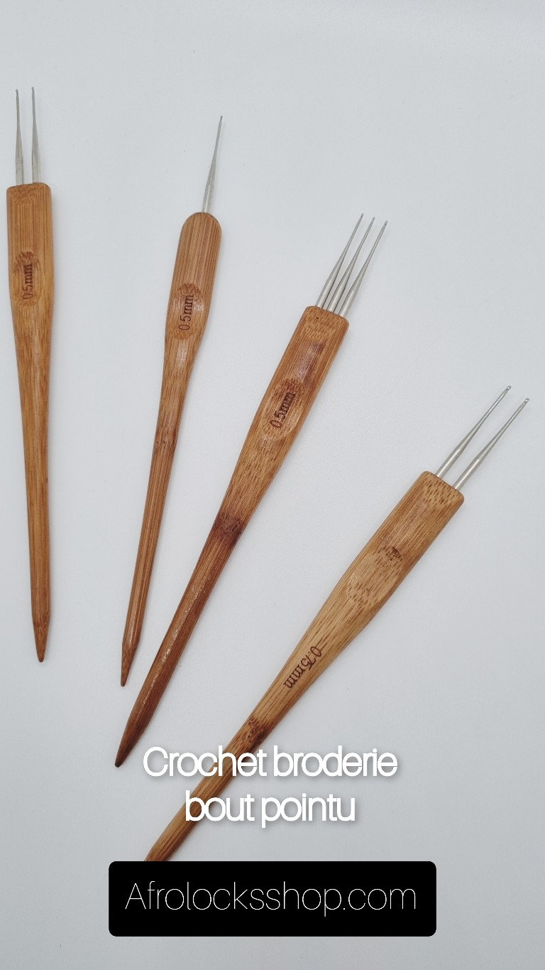 Häkelnadel Stickerei Holz Spitzer Griff Bambusnadel 0, 5 Oder 0, 75 Mm Einzel-, Doppel-, Dreifach-Sofort-Dreadlocks Locs Locks Haken 1, 2, 3 Zinken von Etsy - AfroLocksShop