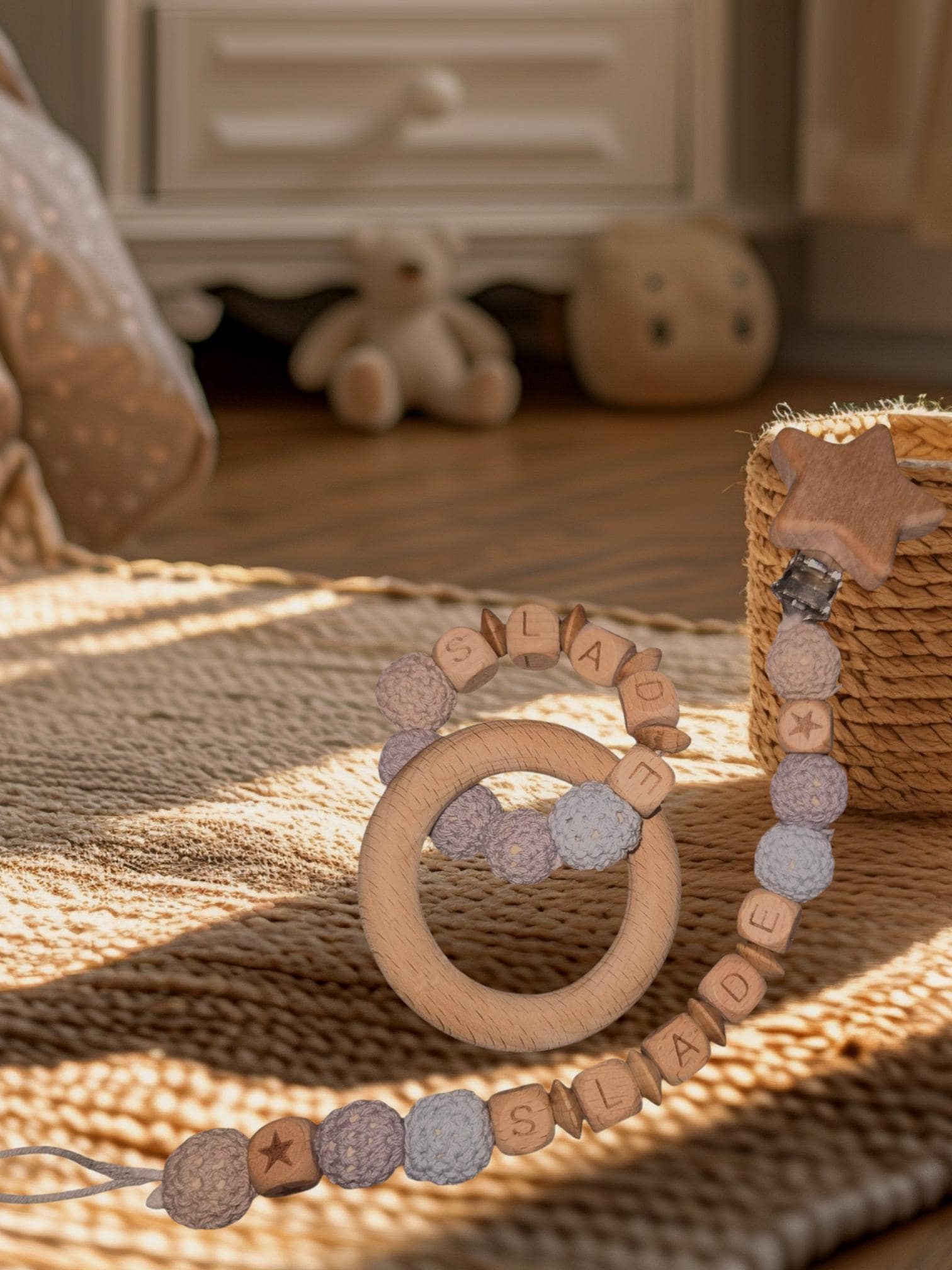 Personalisierte Schnullerkette Geschenk Zur Geburt Baby Present von Etsy - Ailinalovesmornings