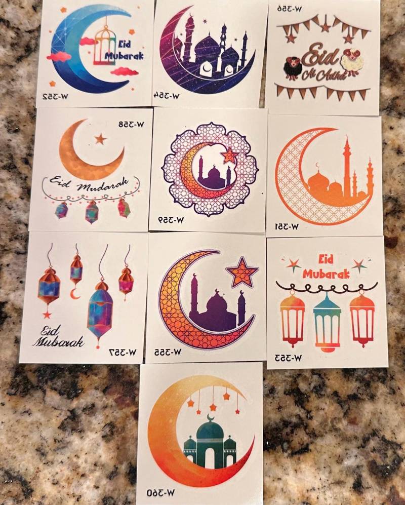 Eid Temporäre Tattoos 10Er Pack von Etsy - AleerasShop