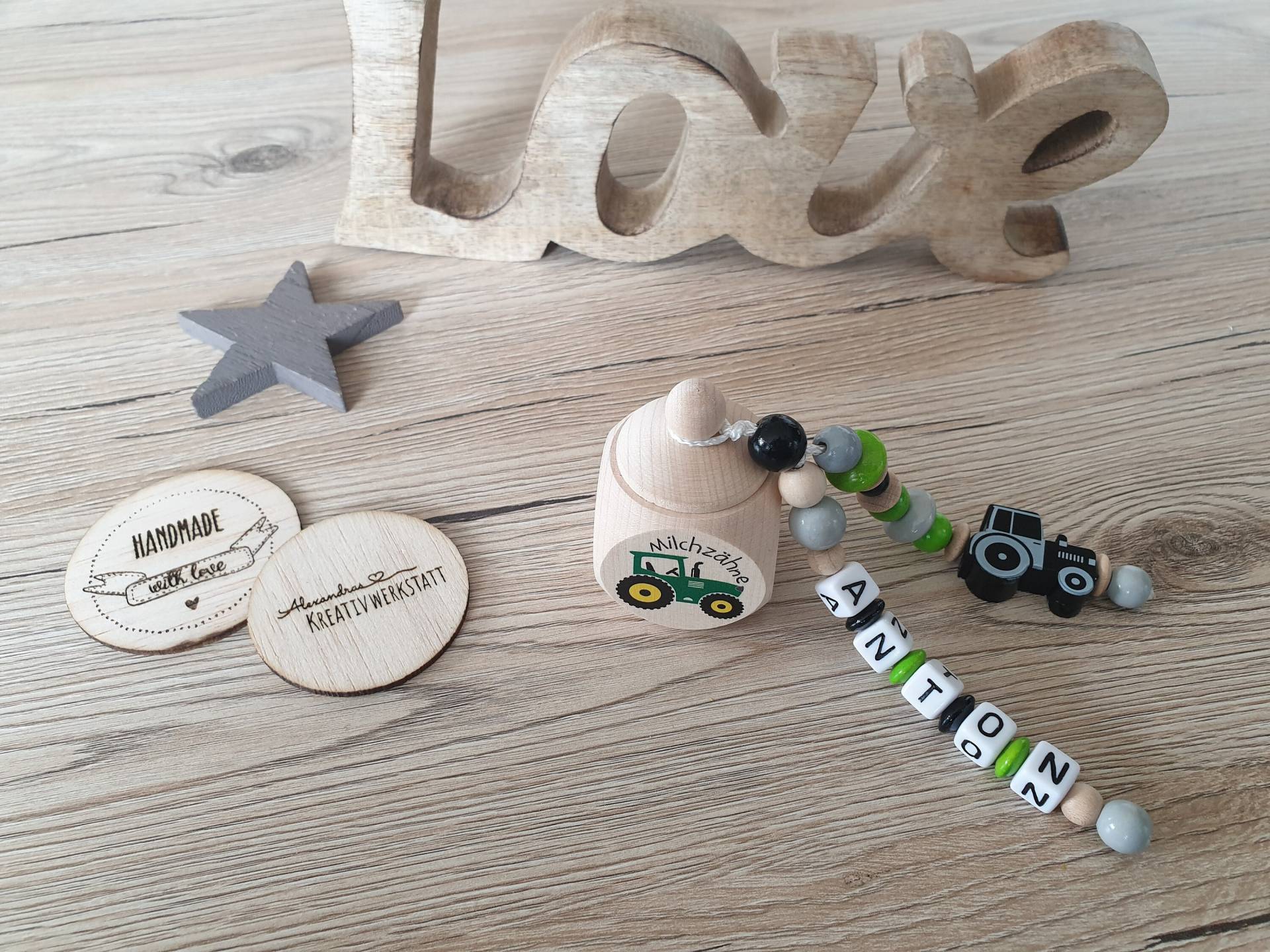 Milchzahndose "Traktor" Milchzahndose "Traktor" von Etsy - AlexasKreativwerk