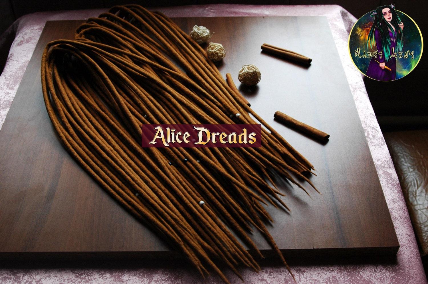 Dreadlock Erweiterungen Volles Set Aus Hellbraunen Dreads Wolle von Etsy - AliceDreads