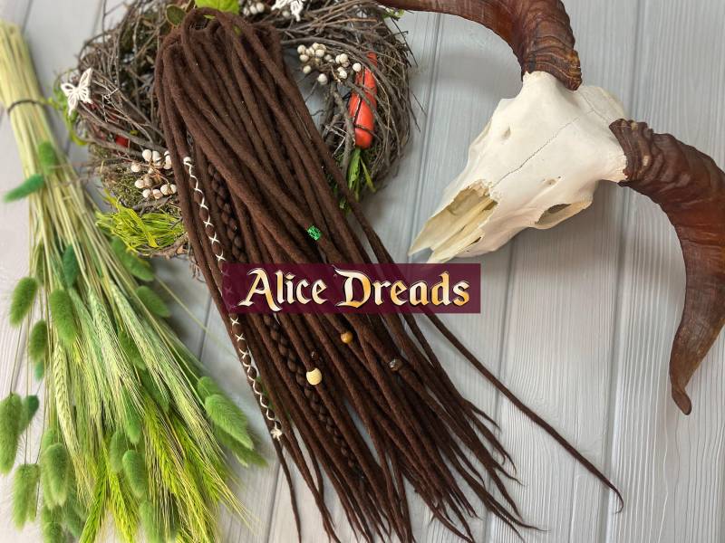 Dreads Komplettes Set Von Wolle Dreadlocks Handgemachte Doppelseitige Boho Für Hochzeit Prinzessin von Etsy - AliceDreads