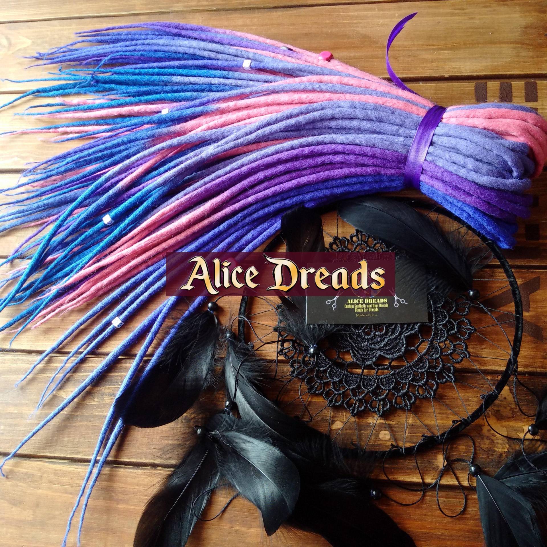 Lila Rosa Wolle Dreadlocks Magenta Blau De Oder Se von Etsy - AliceDreads