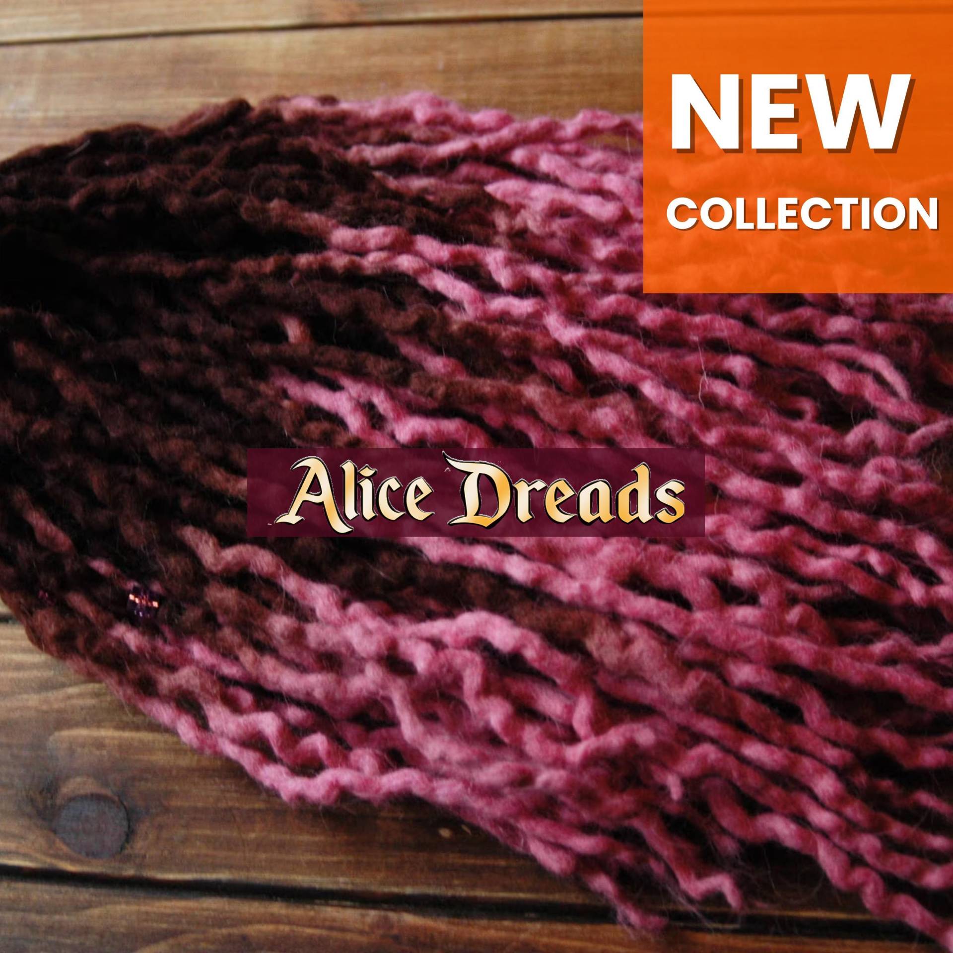Lockige Wolle Dreadlocks Ombre Von Dunkelbraun Bis Rosa, Gewellte De/Se Dreads von Etsy - AliceDreads