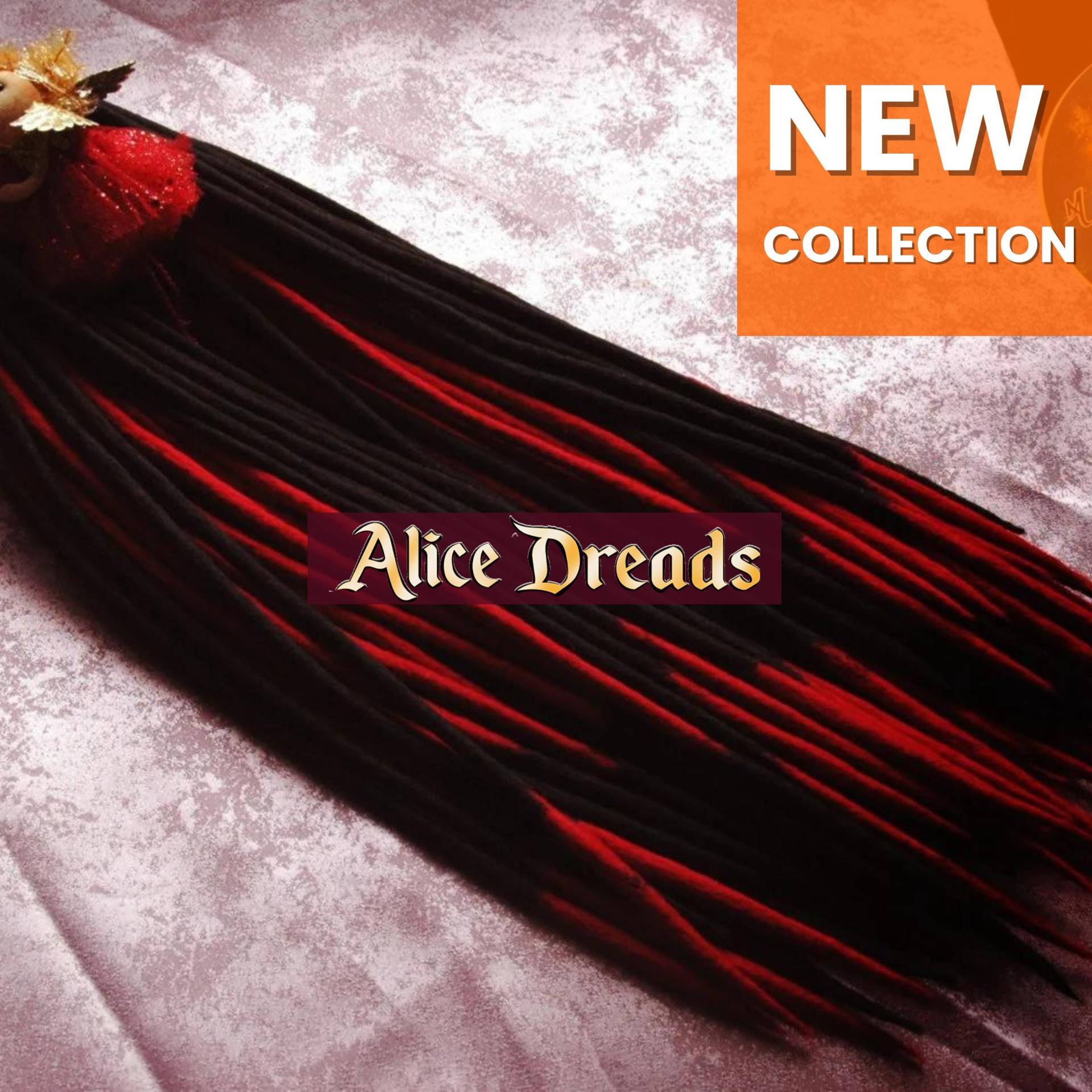 Schwarz Und Rotes Dreadlocks Set Aus Schwarzen Roten von Etsy - AliceDreads