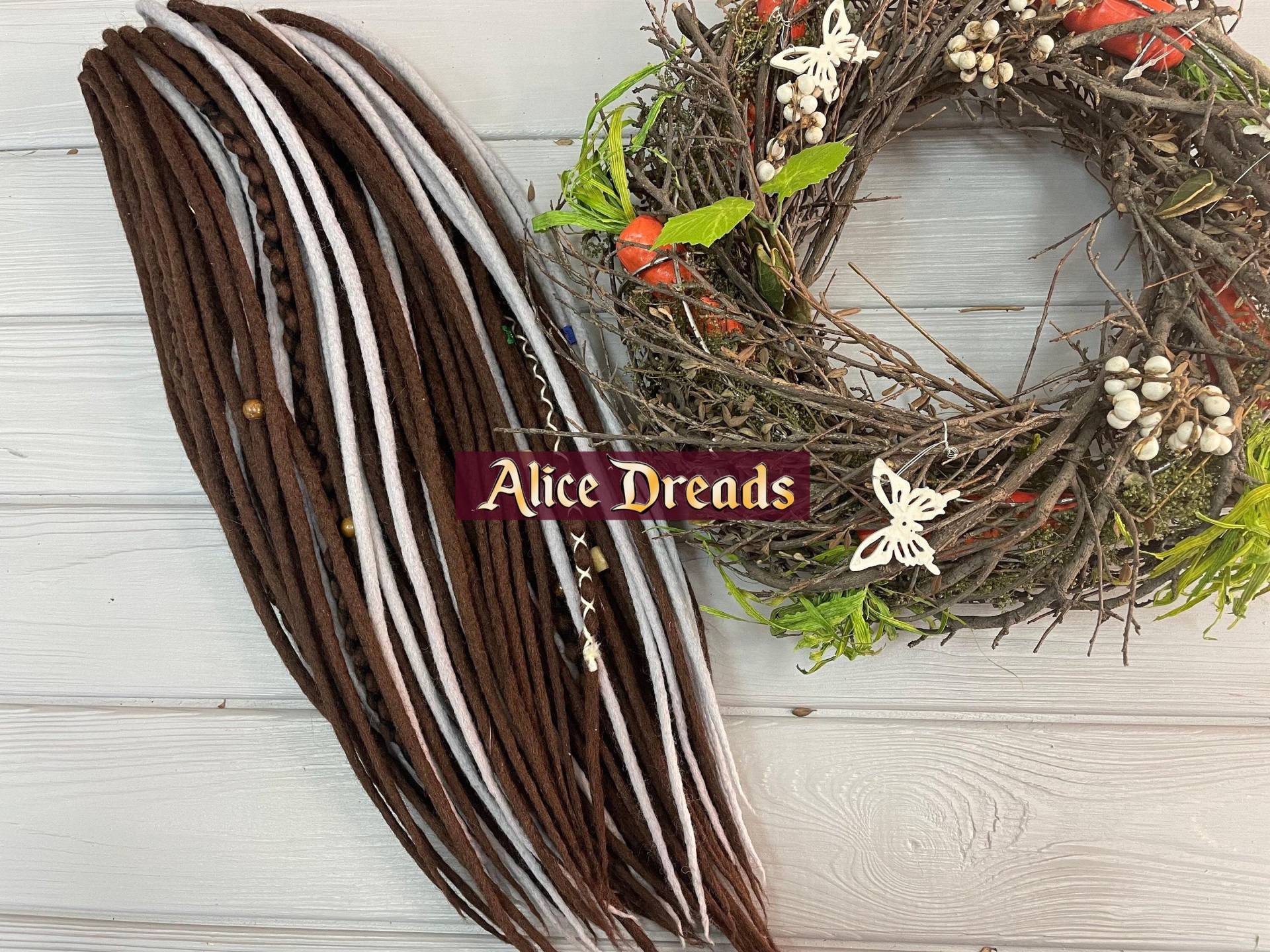 Alice Dreads Set Wolle Dreadlocks - Braun Silber Grau Platin Doppelseitige Für Hochzeit Prinzessin Alice Dreads Set Wolle Dreadlocks - Braun Silber Grau Platin Doppelseitige Für Hochzeit Prinzessin von Etsy - AliceDreads