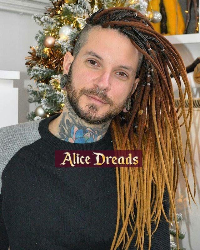 Set Aus Brauner Ombre Wolle Für Dreads Doppelendige De Dreadlocks Naturlook Dread Locks von Etsy - AliceDreads