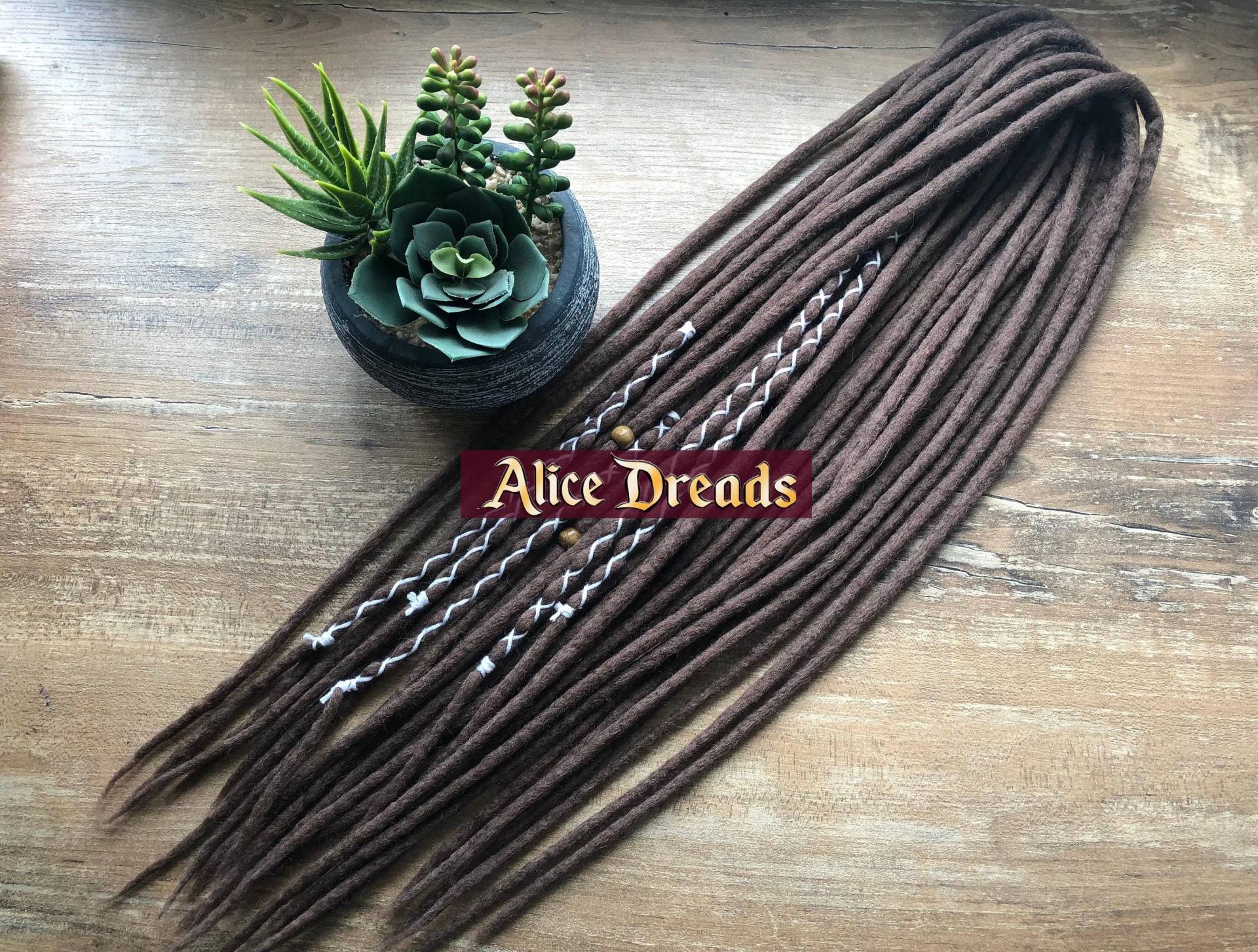 Set Wollweiße Doppelendige Dreads Hellbraun Schokolade Cappuccino. Wollfilz Dreadlocks Haarverlängerung Set Wollweiße Doppelendige Dreads Hellbraun Schokolade Cappuccino. Wollfilz Dreadlocks Haarverlängerung von Etsy - AliceDreads