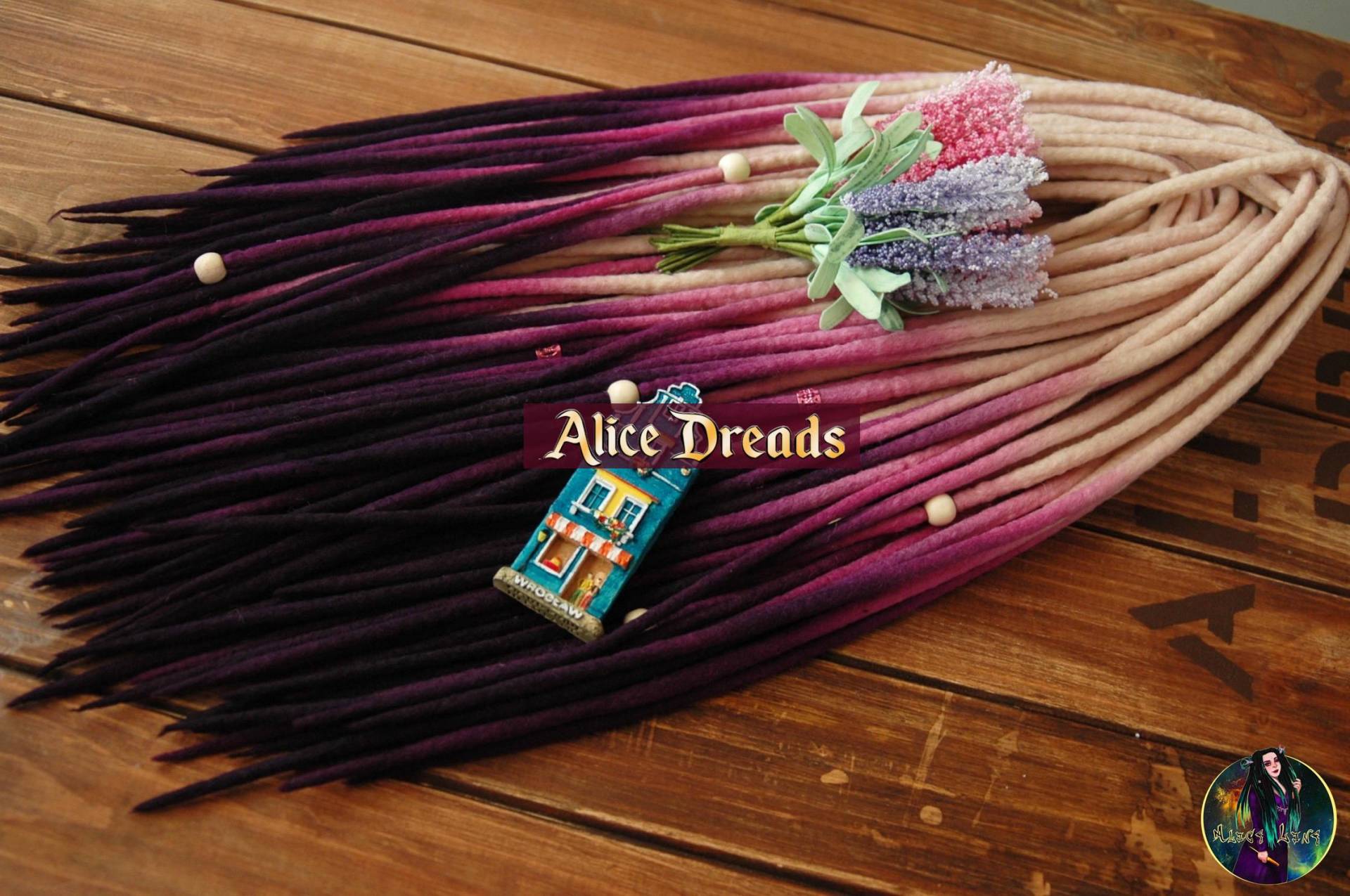 Wolle Dreadlocks Magenta Pfau De Dreads Geschenkset von Etsy - AliceDreads