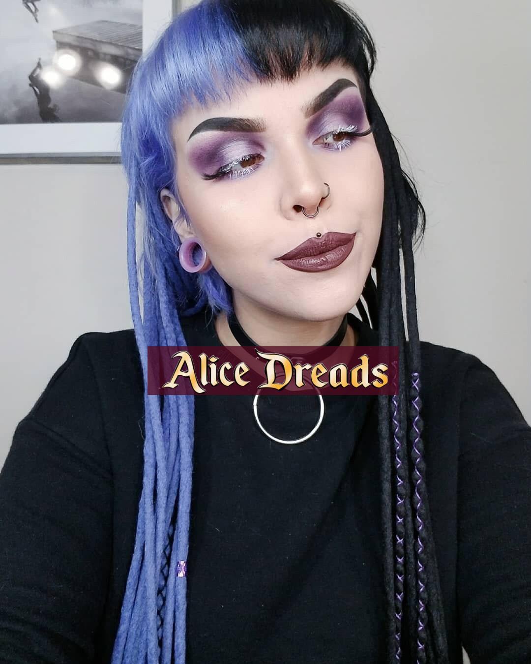 Wolle Dreadlocks Schwarz, Lila, Lavendel De/Se Dreads Set von Etsy - AliceDreads