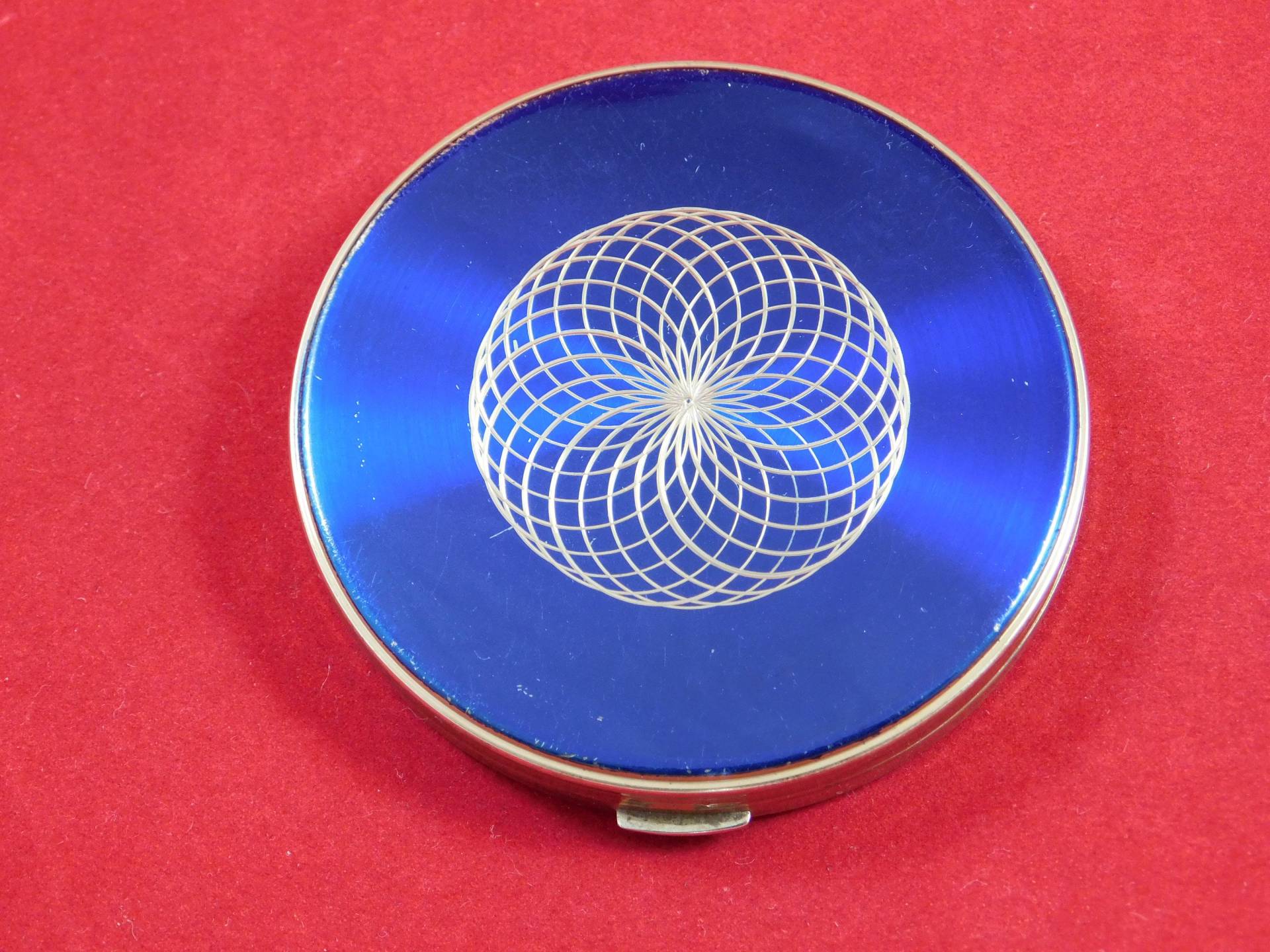 Vintage Sammlerstück Blau Und Gold Compact von Etsy - AlwaysPlanBVintage