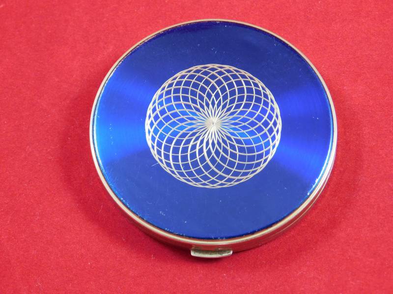 Vintage Sammlerstück Blau Und Gold Compact von Etsy - AlwaysPlanBVintage