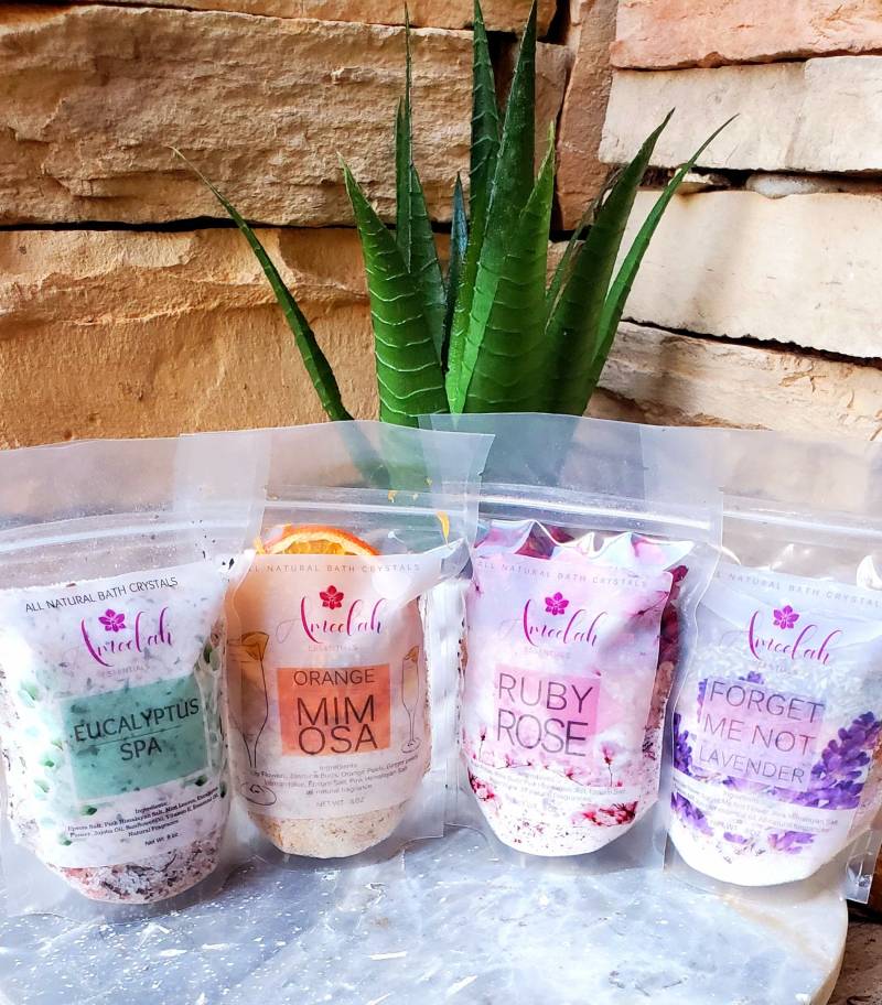 1/2 Pfund Blumen-Badesalz | Badesalz Bad Einweichen Weihnachtsgeschenke Spa Geschenk Einweichen von Etsy - AmeelahEssentials