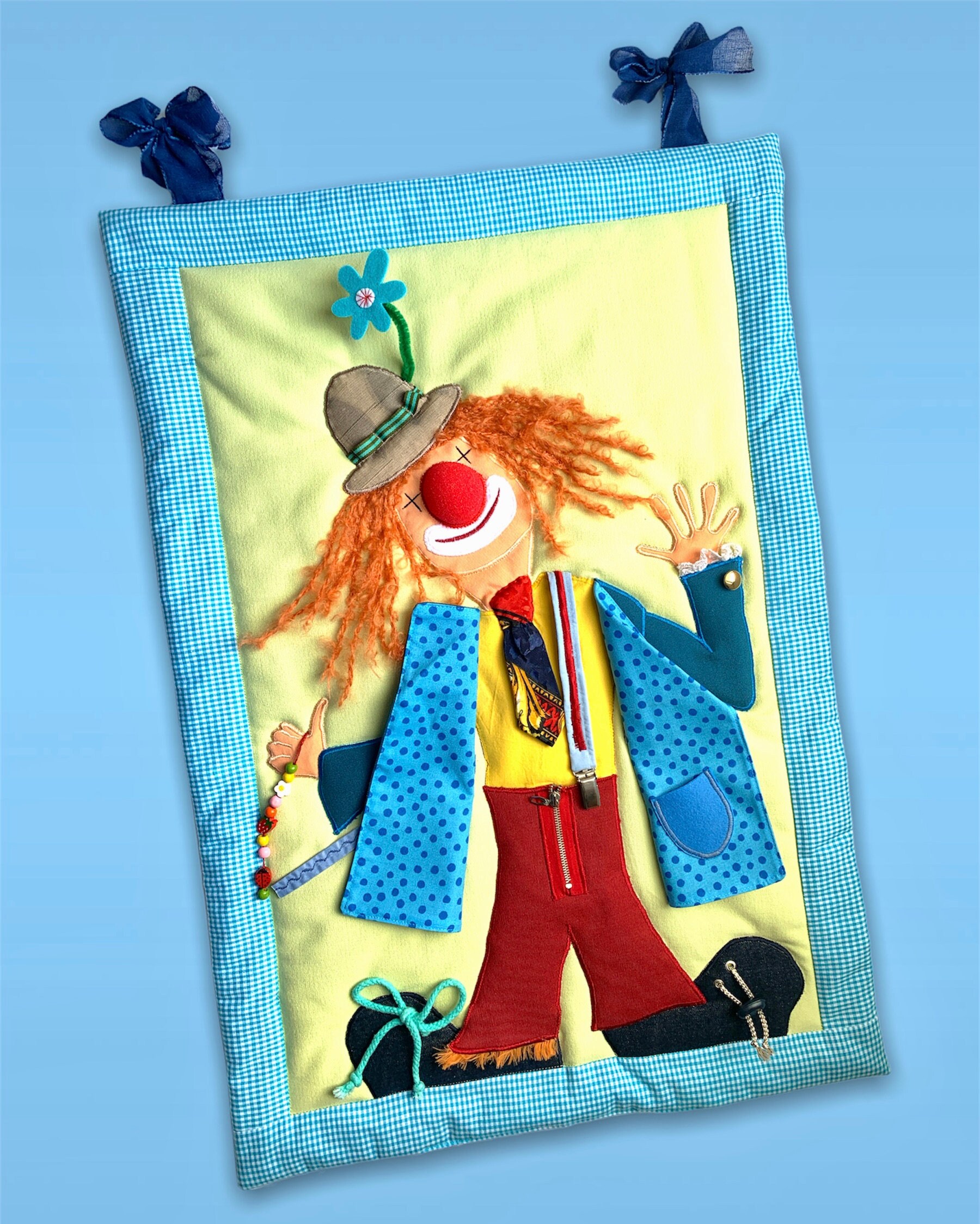Nesteldecke "Clown Jack" Für Demenzpatienten Oder Ähnliche Therapien, Individualisierbar, Wunschfarben Nesteldecke "Clown Jack" Für Demenzpatienten Oder Ähnliche Therapien, Individualisierbar, Wunschfarben von Etsy - AmeliesIdeen