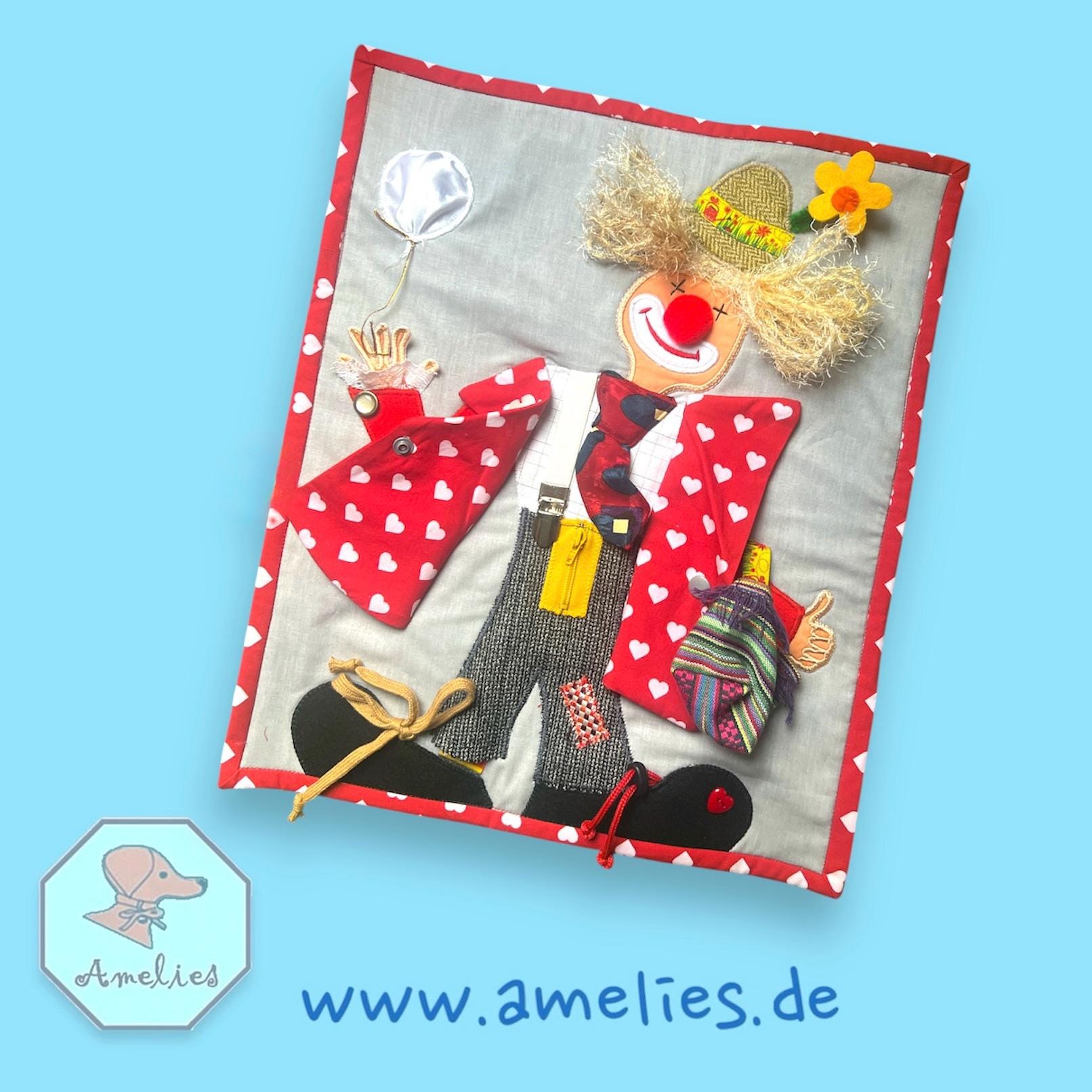 Nesteldecke "Clown Jo" Für Demenzpatienten, Individualisierbar, Wunschfarben Nesteldecke "Clown Jo" Für Demenzpatienten, Individualisierbar, Wunschfarben von Etsy - AmeliesIdeen