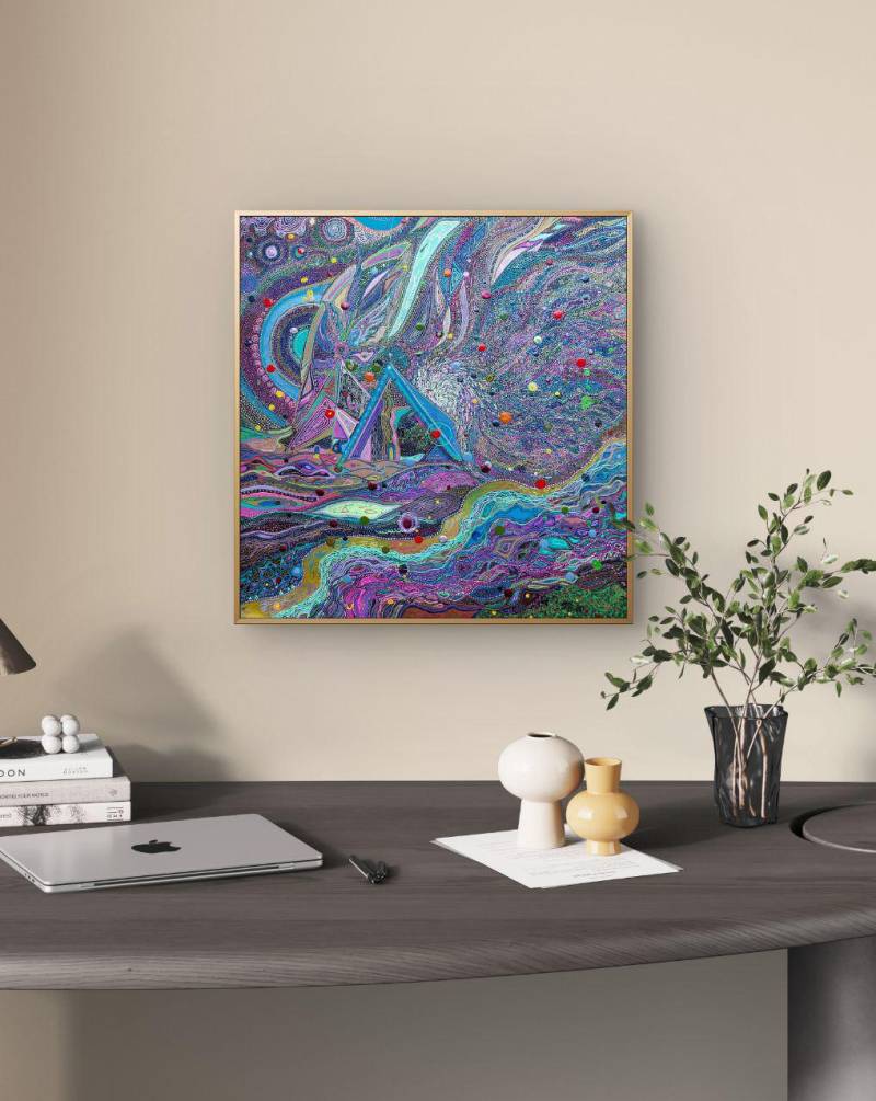 Living Glyph Of The Breath-Song - Multidimensional Visionary Art | Galactic Portal Activation Atlantean Code Energy Grid Altar Decor von Etsy - AmorFineArts