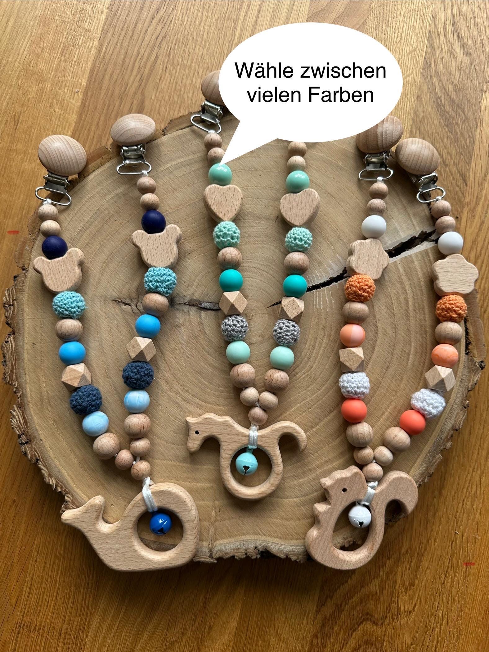 Kinderwagenkette | Babyschalen-Anhänger Personalisiert| Handmade Geschenkset Zur Geburt Individuell Viele Farben Und Motiven Holz von Etsy - AmorousGlancesShop