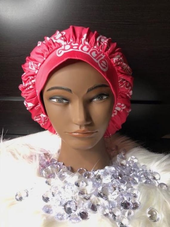 Baddie Satin Bonnet | Pink/Weiß Baddie Satin Bonnet | Pink/Weiß von Etsy - AmourDiorLLC