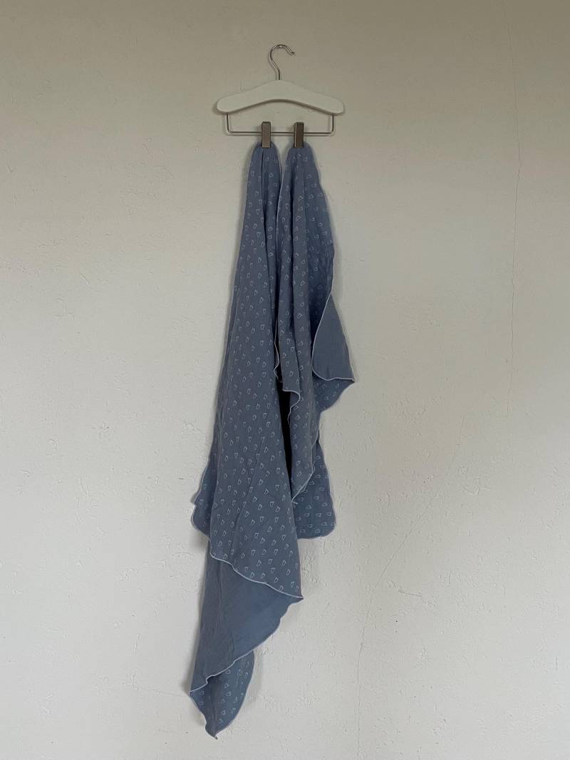 Blaues Musselintuch Fußabdrücke von Etsy - AnKieShop