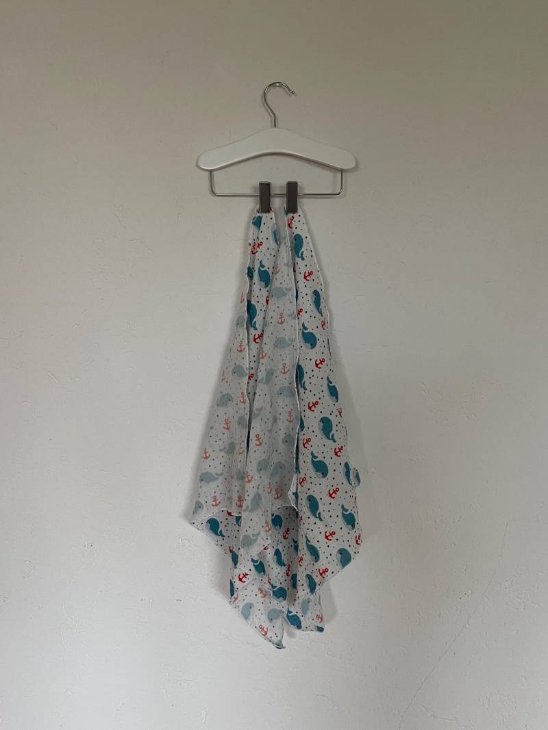 Musselintuch Mit Walen Und Ankern von Etsy - AnKieShop